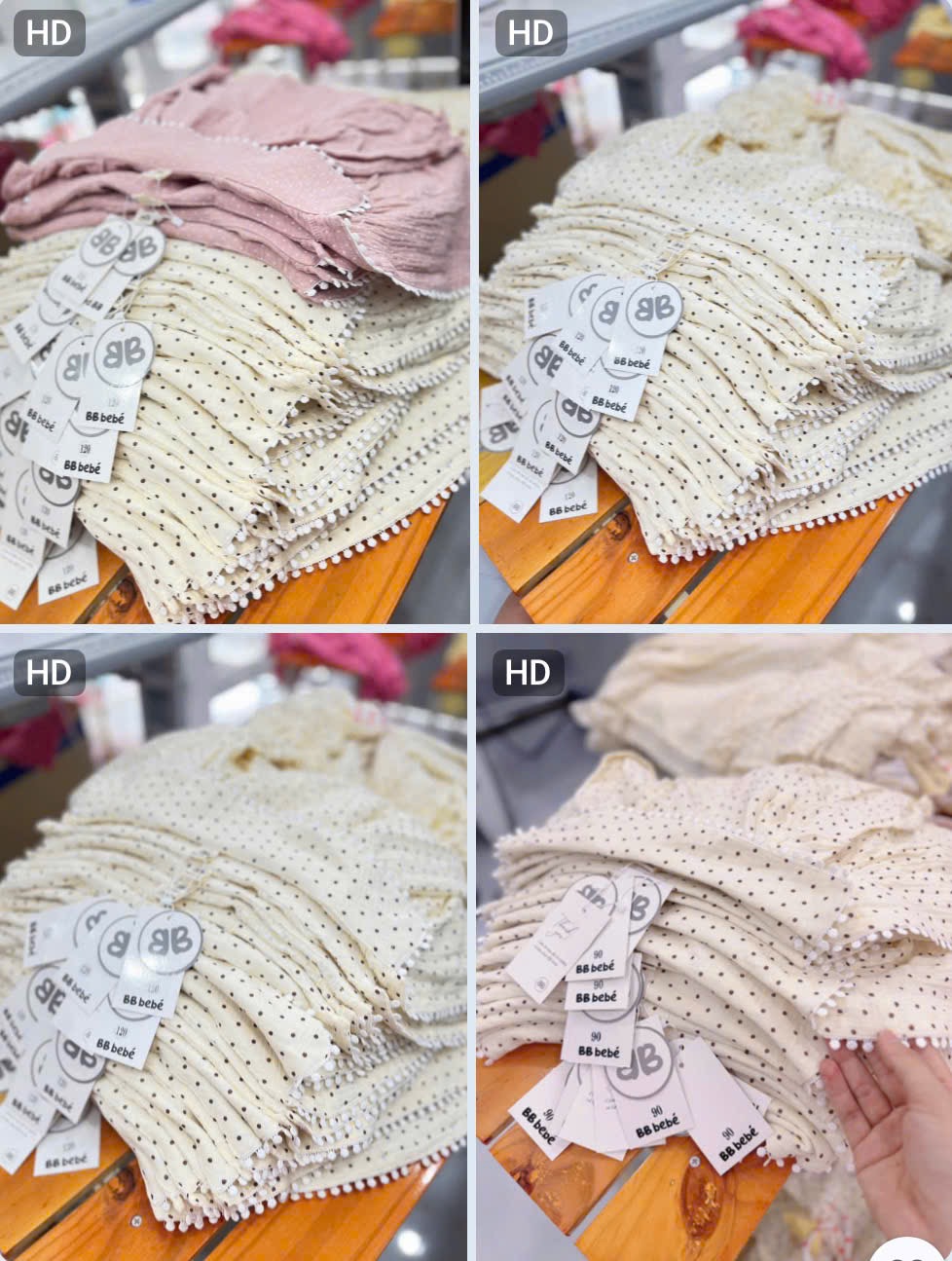BỘ ĐŨI XÔ MUSLIN CHẤM BI VIỀN REN