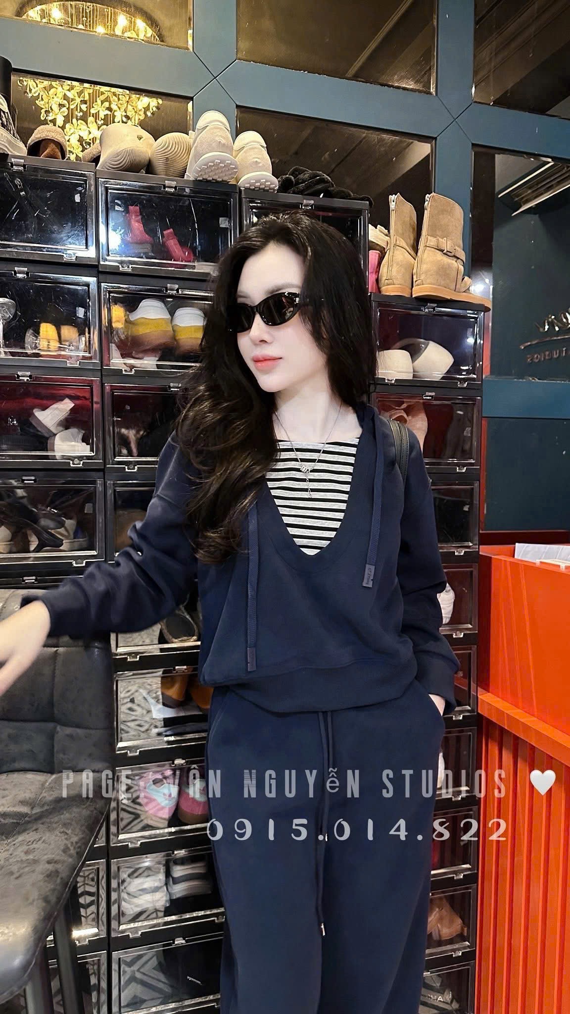 BỘ HODIE MŨ THAN PHỐI KẺ