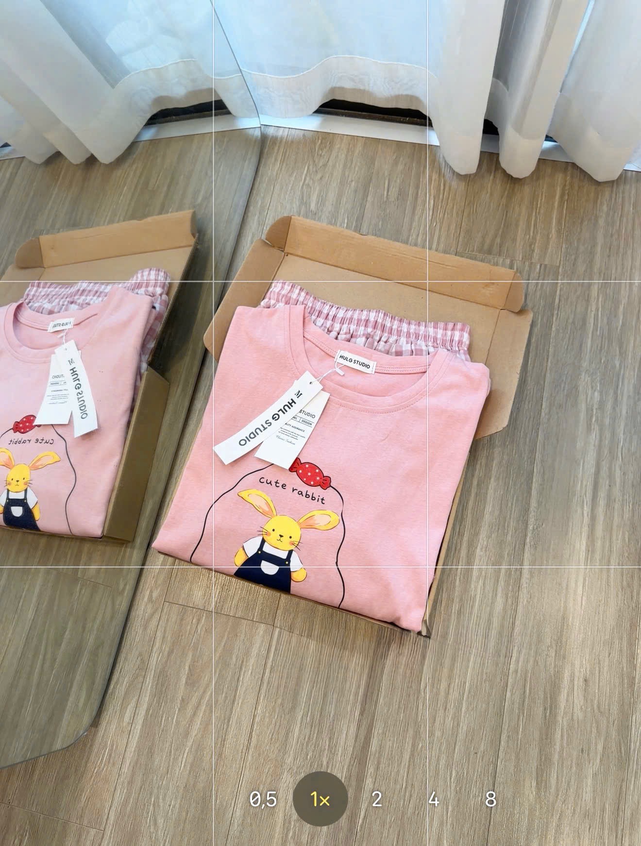 BỘ HỒNG THỎ QUẦN KẺ BOM