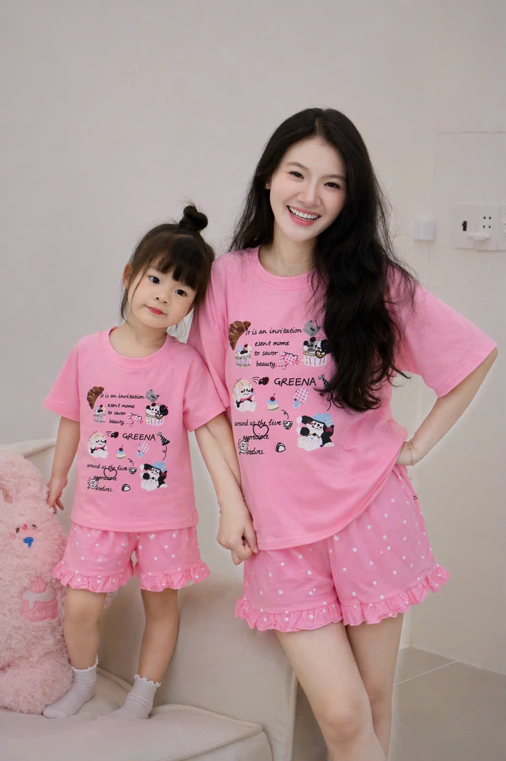 BỘ MẸ CON HỒNG PASTER