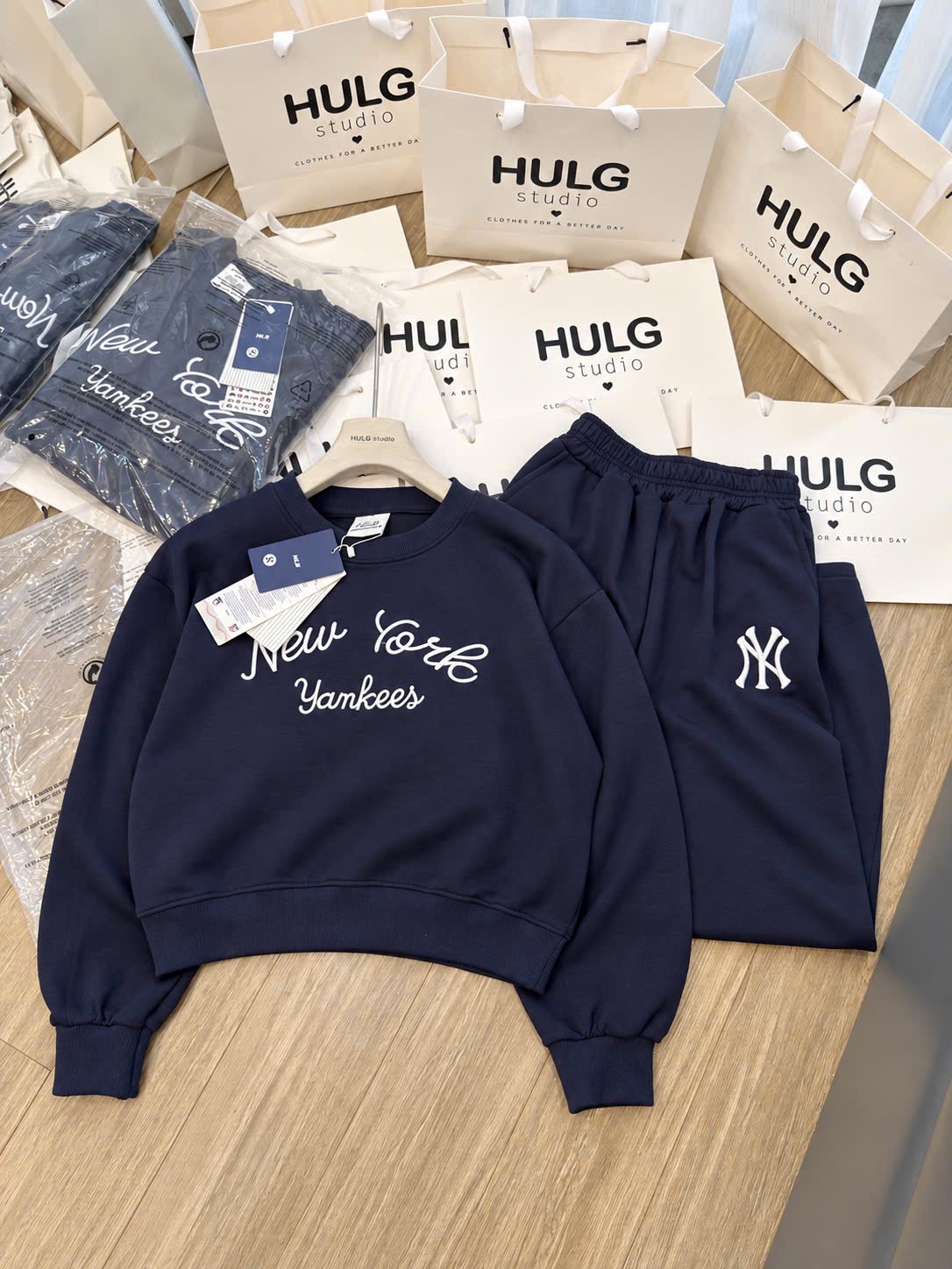 BỘ NỈ THAN MLB NEWYORK VẢI ĐẸP