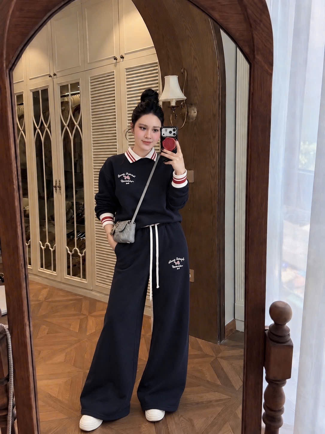 BỘ NỈ THAN PHỐI CỔ BE KẺ SỐ 74