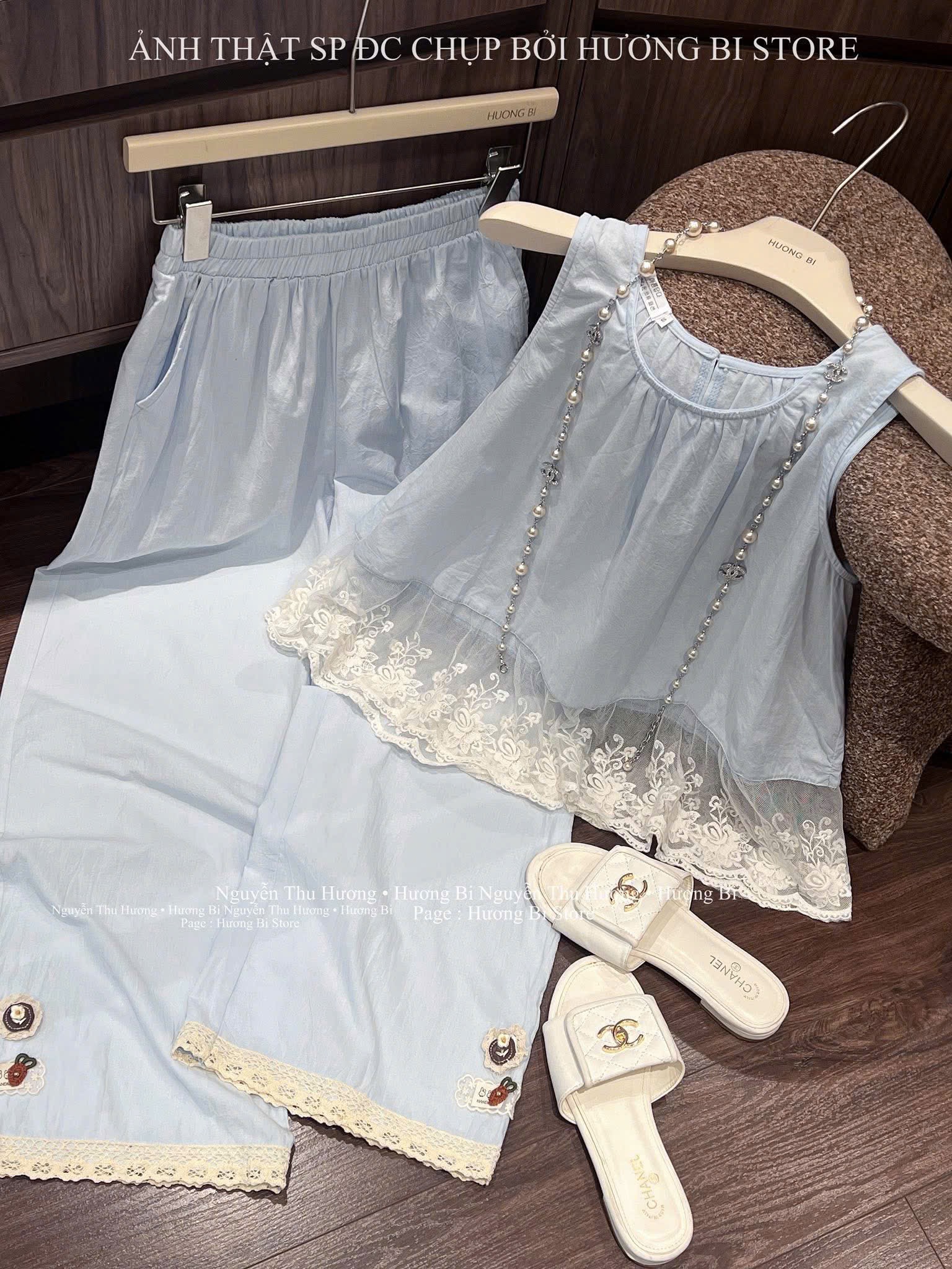 BỘ XANH DƯƠNG XN QUẦN DÀI CHO NỮ