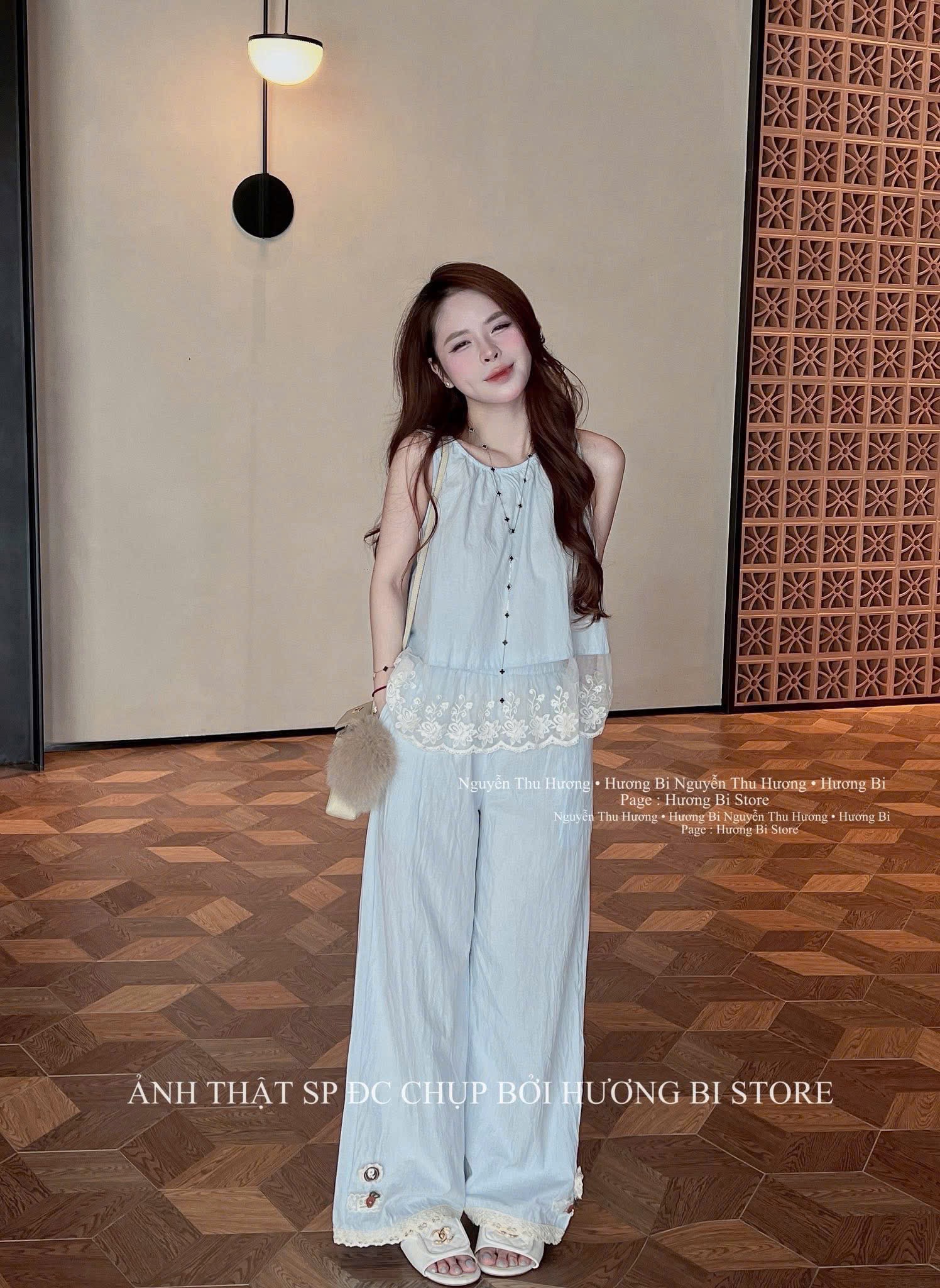 BỘ XANH DƯƠNG XN QUẦN DÀI CHO NỮ