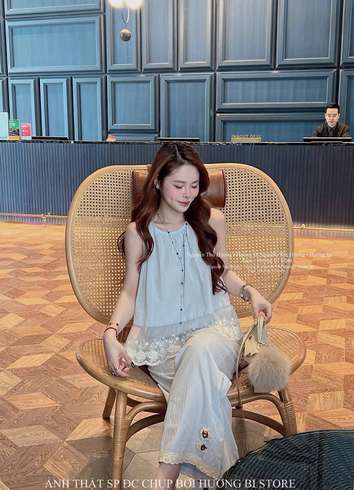 BỘ XANH DƯƠNG XN QUẦN DÀI CHO NỮ