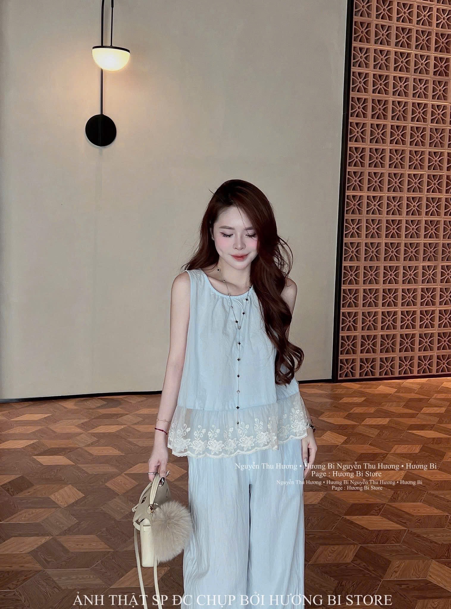 BỘ XANH DƯƠNG XN QUẦN DÀI CHO NỮ