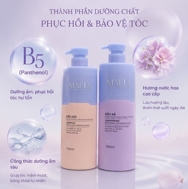 CẶP DẦU GỘI HƯƠNG NƯỚC HOA BÓNG MƯỢT TÓC