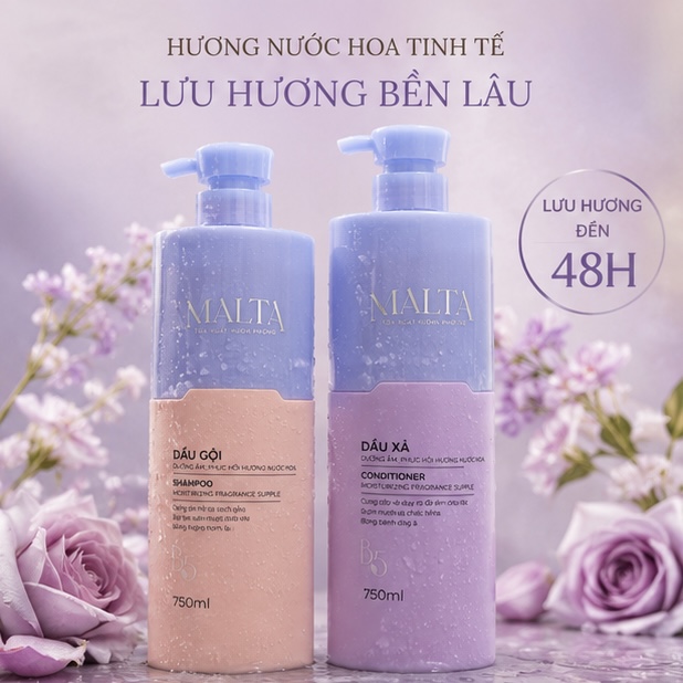 CẶP DẦU GỘI HƯƠNG NƯỚC HOA BÓNG MƯỢT TÓC