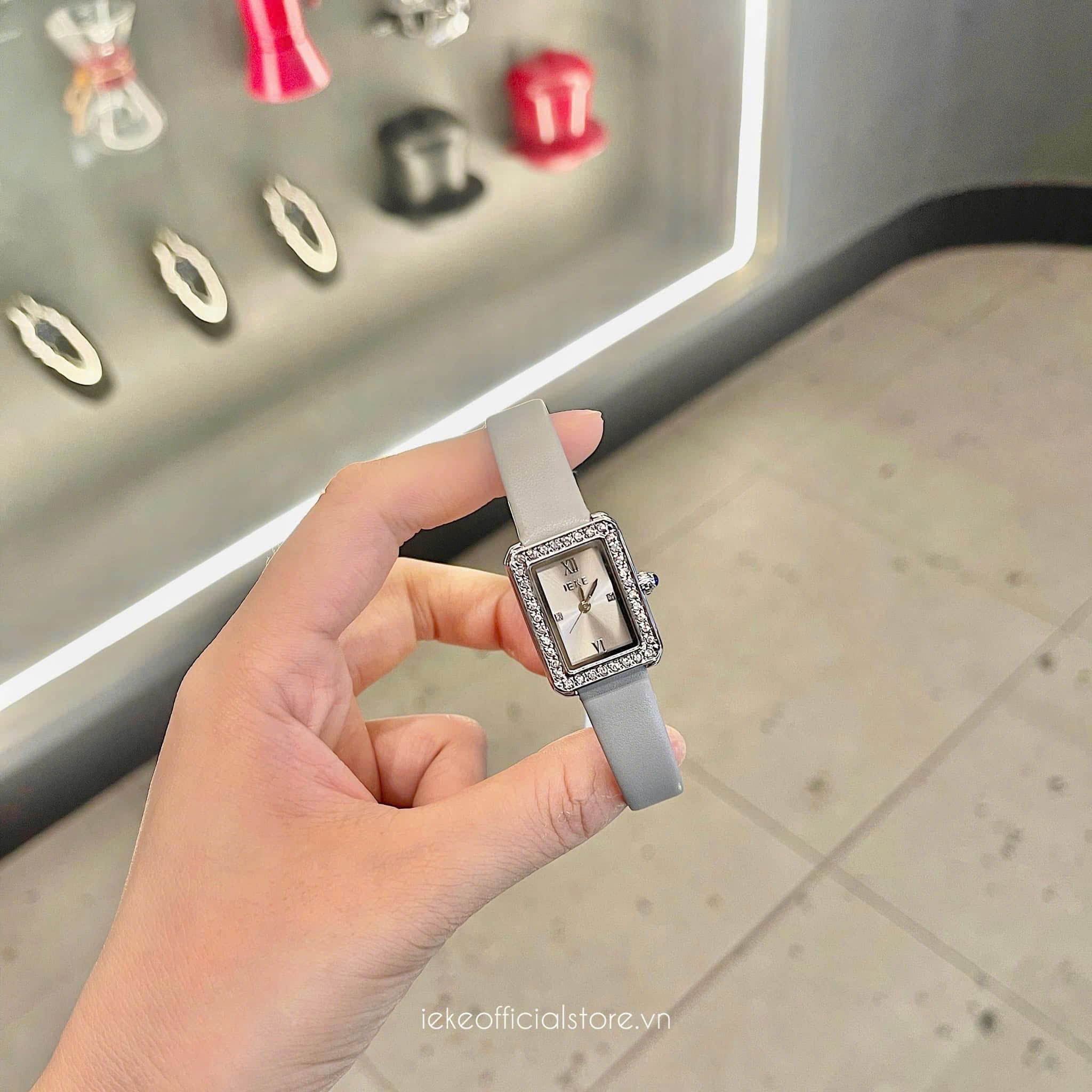ĐỒNG HỒ VIỀN KIM CƯƠNG HÌNH CHỮ NHẬT 3 MÀU M0608