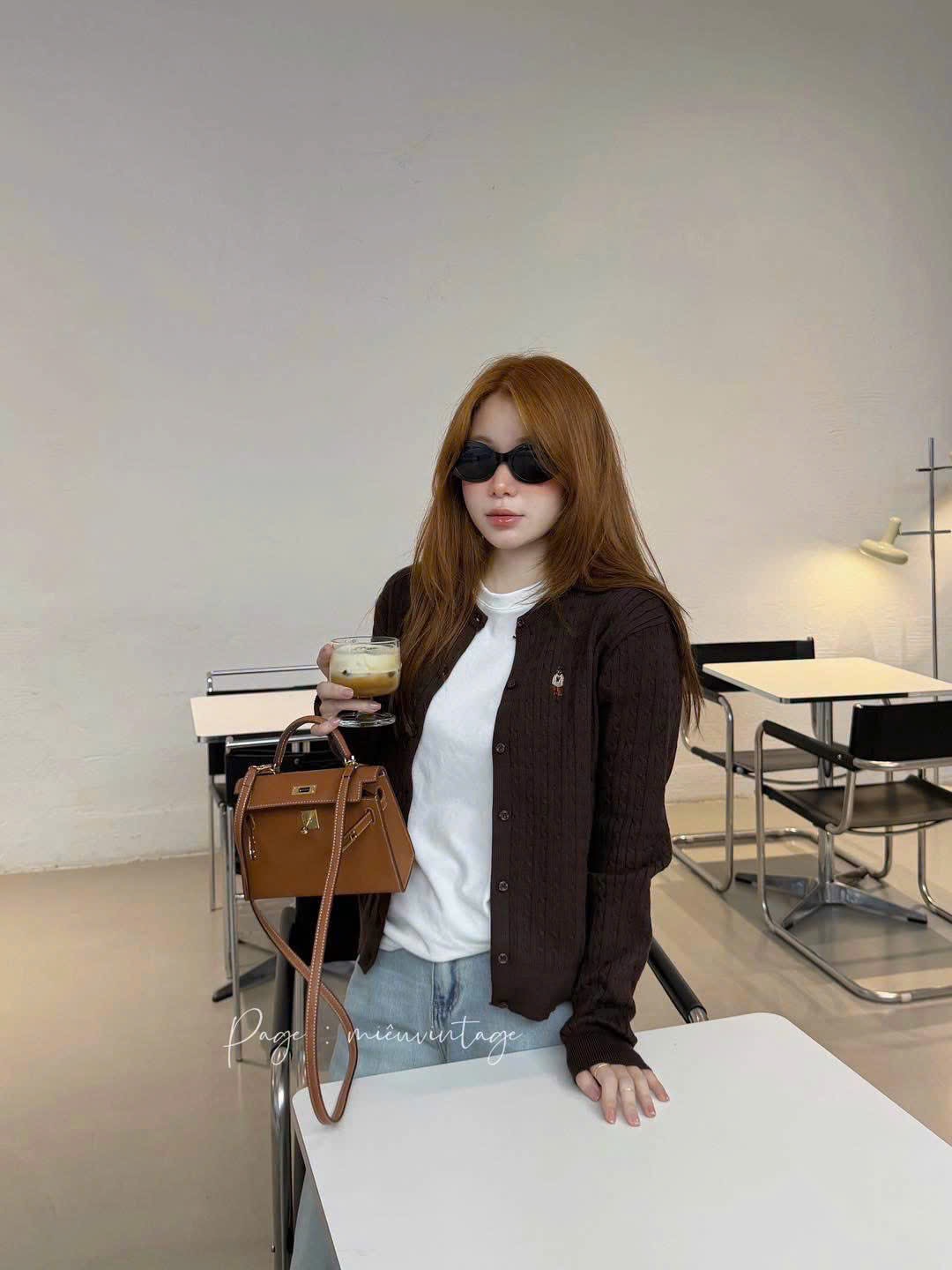 ÁO LEN CDG VẶN THỪNG NÂU