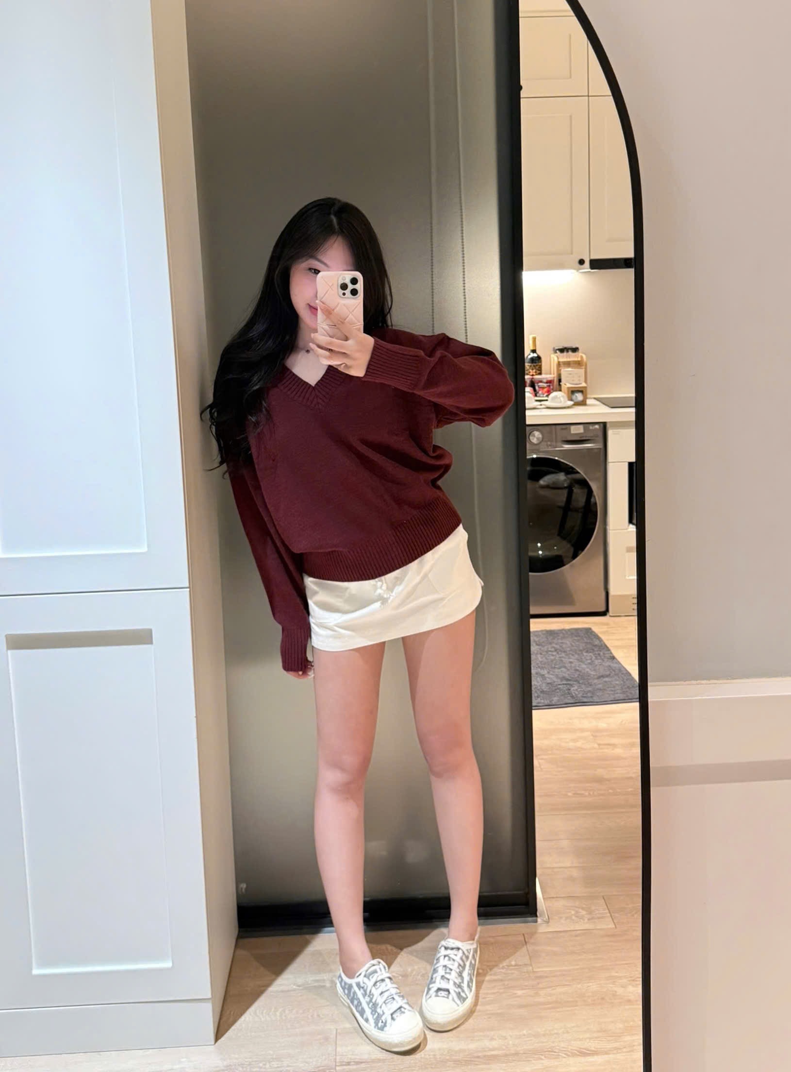 ÁO LEN CỔ TIM CÁNH DƠI 2 MÀU