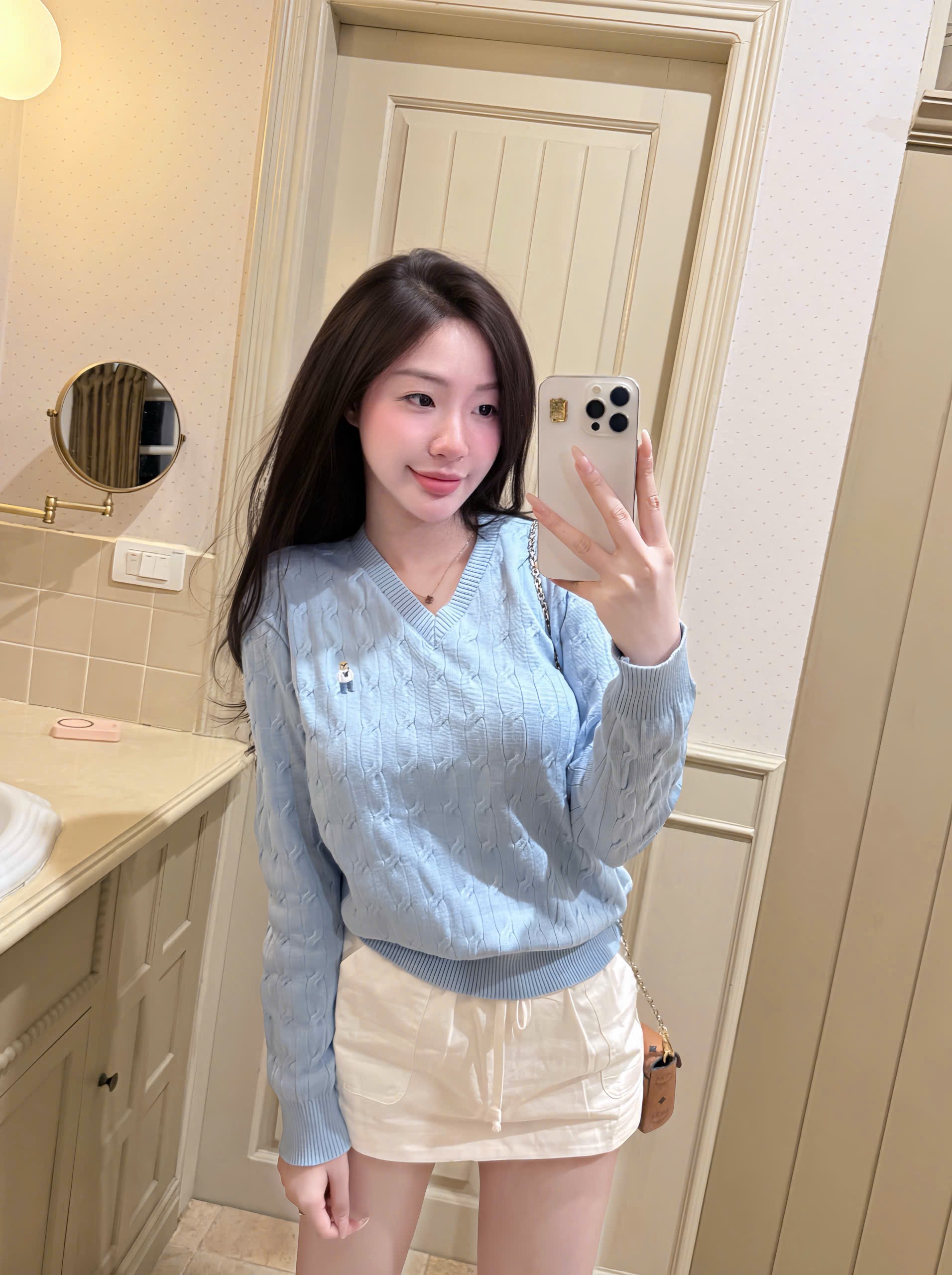 ÁO LEN THỪNG CỔ TIM 3 MÀU CHO NỮ