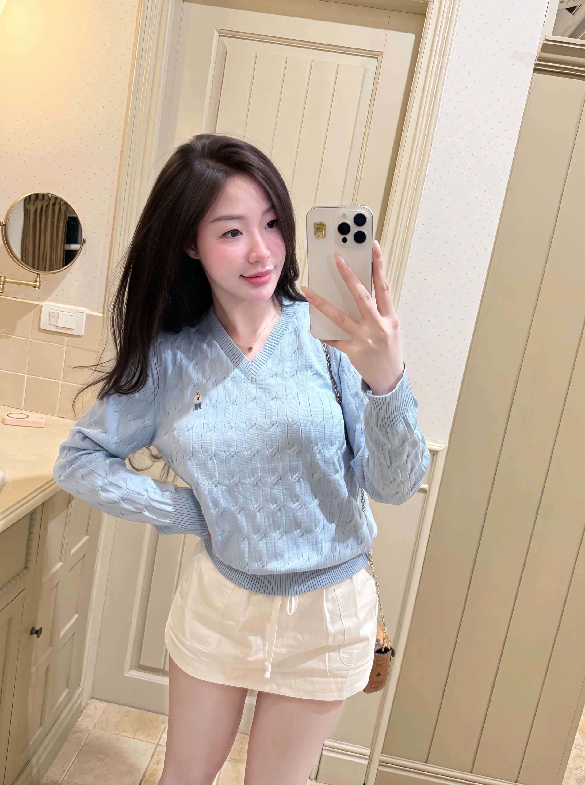 ÁO LEN THỪNG CỔ TIM 3 MÀU CHO NỮ