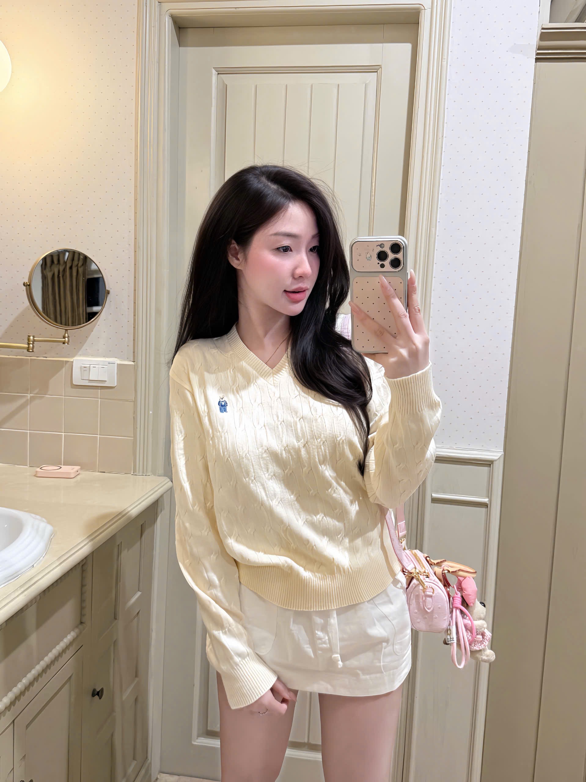 ÁO LEN THỪNG CỔ TIM 3 MÀU CHO NỮ