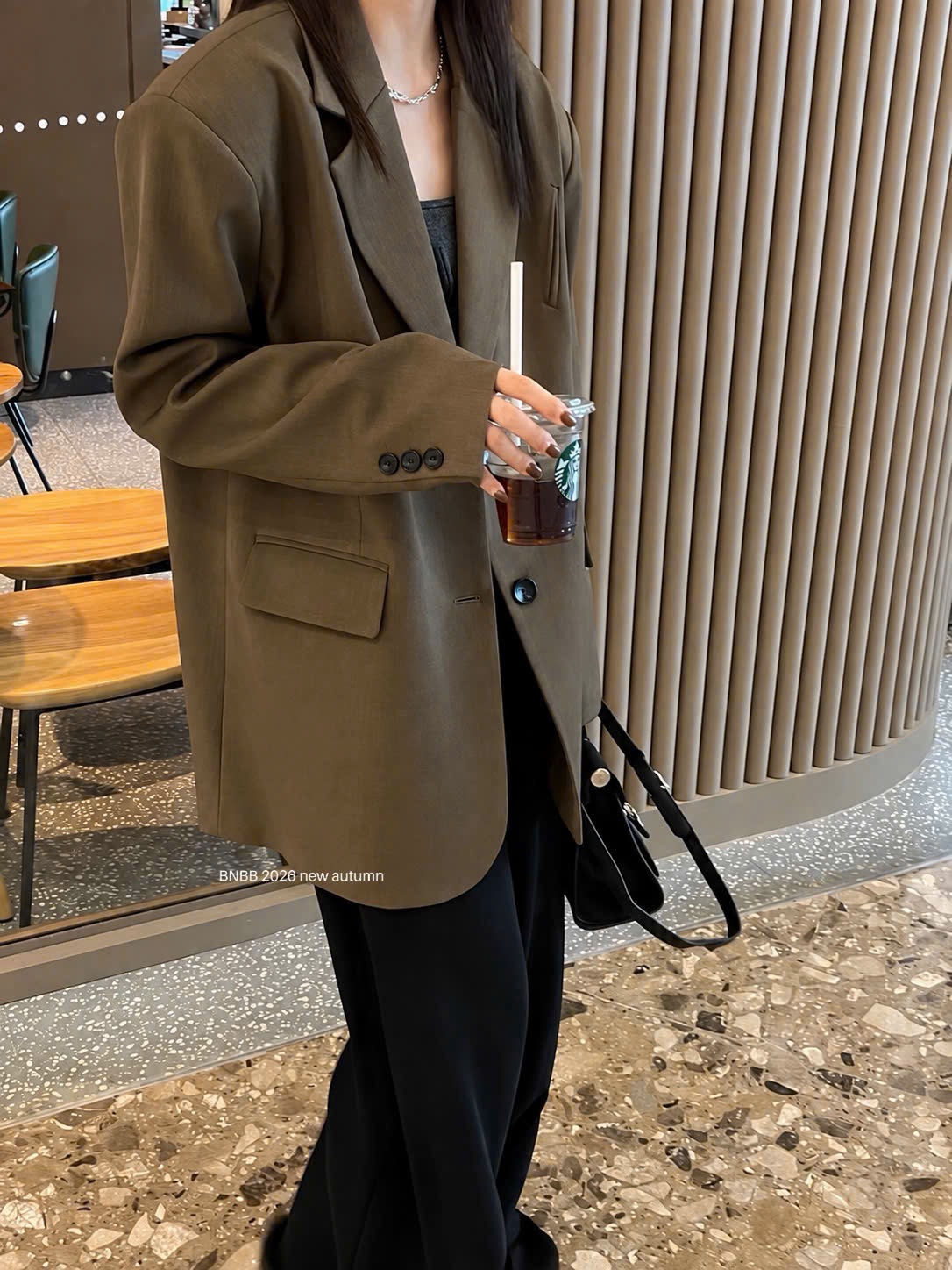 ÁO BLAZER BNBB MÀU NÂU RÊU