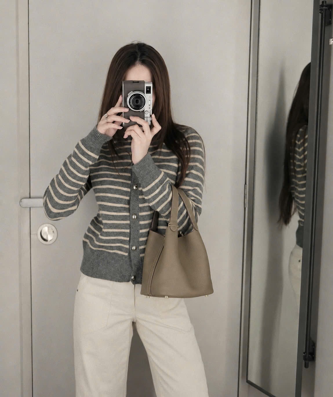 ÁO LEN CDG KẺ XÁM DÀI TAY JDMS