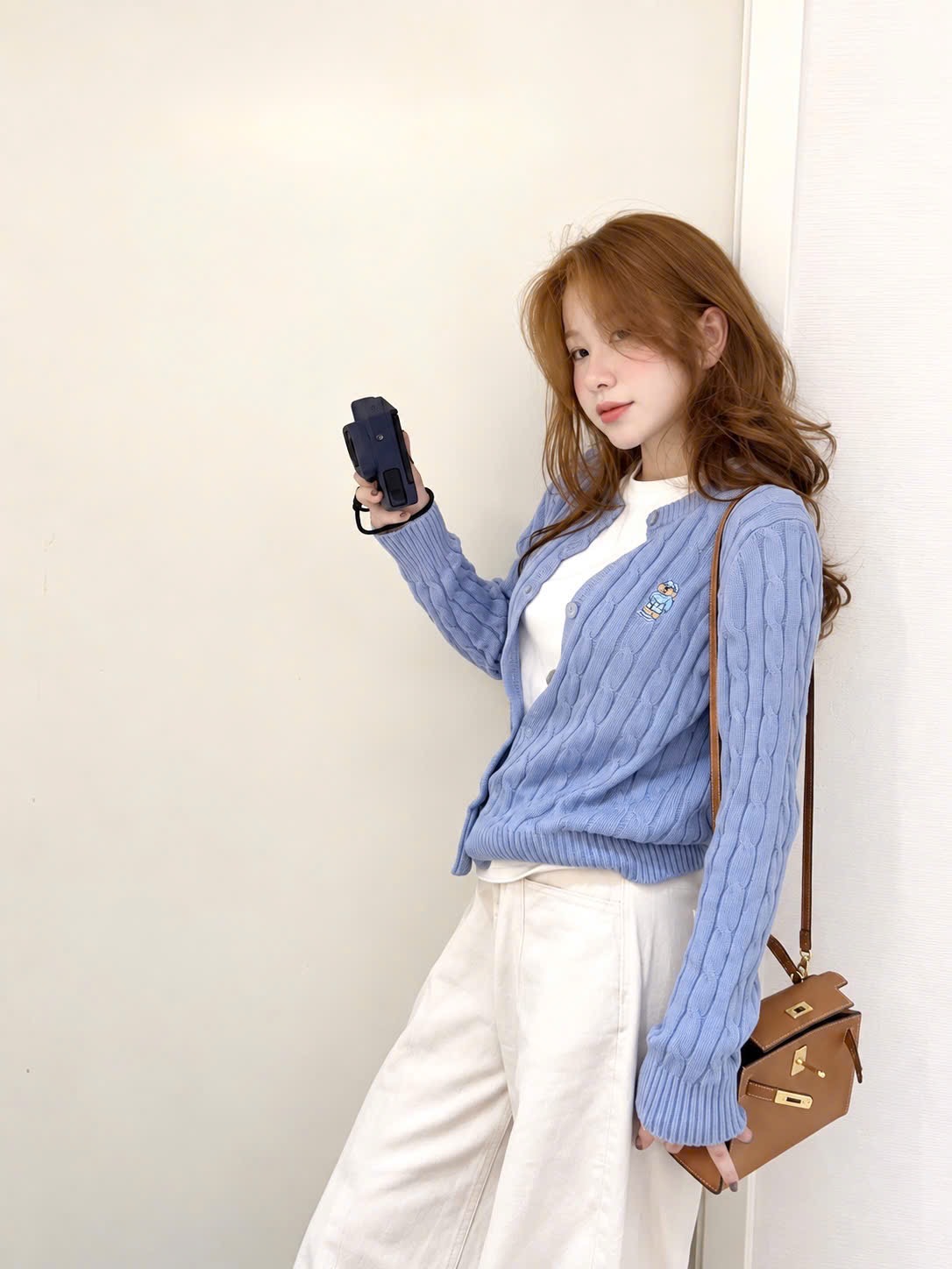 Gom - ÁO LEN CDG THÊU GẤU WHOU XANH DƯƠNG JDMS