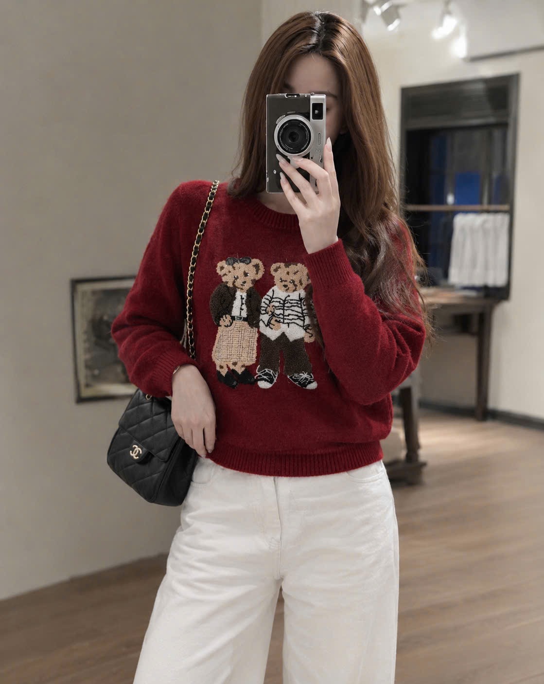 ÁO LEN GẤU WHOU ĐỎ BNBB