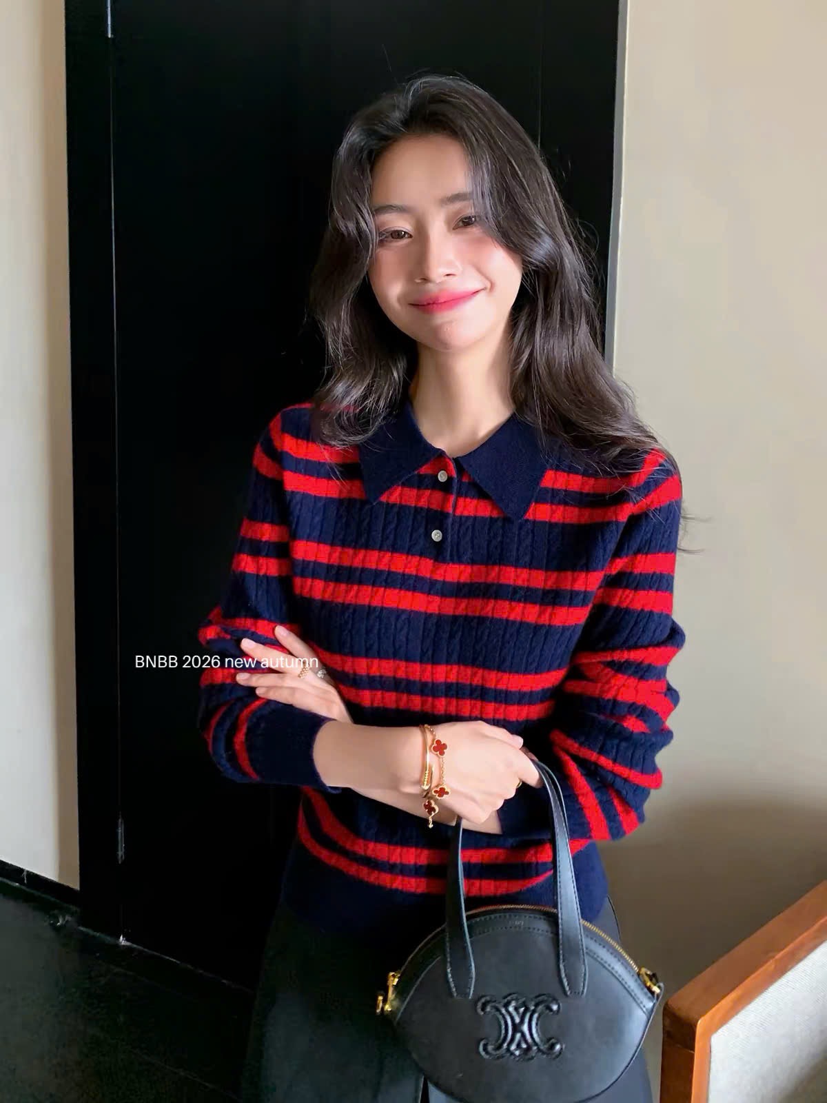 ÁO LEN KẺ ĐỎ BNBB DÀI TAY