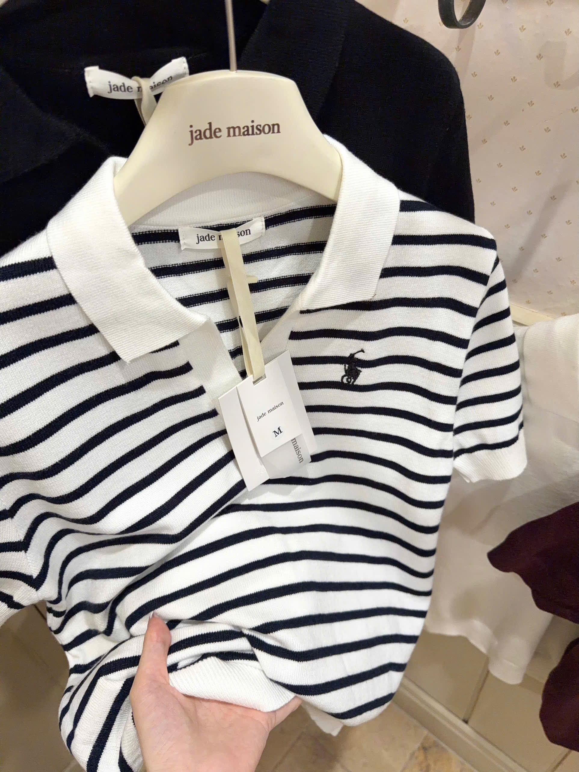ÁO LEN POLO CỒ V 4 MÀU THÊU NGỰA JDMS CỘC