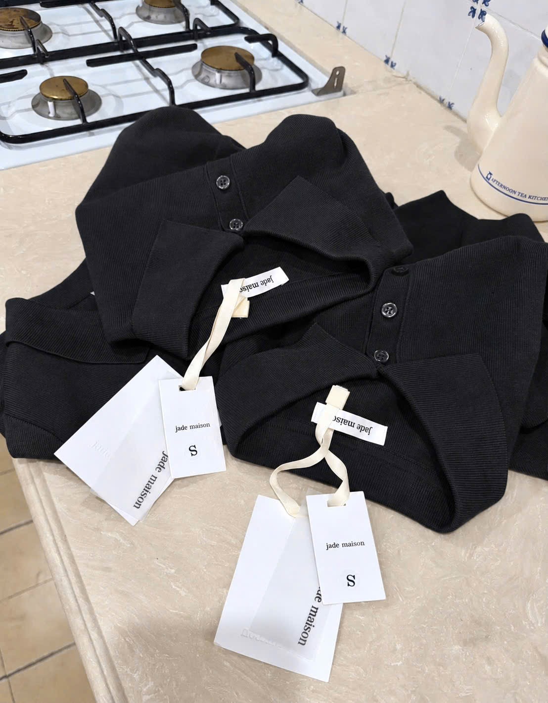 ÁO LEN POLO CỘC CÚC NGỰC MẢU ĐEN JDMS