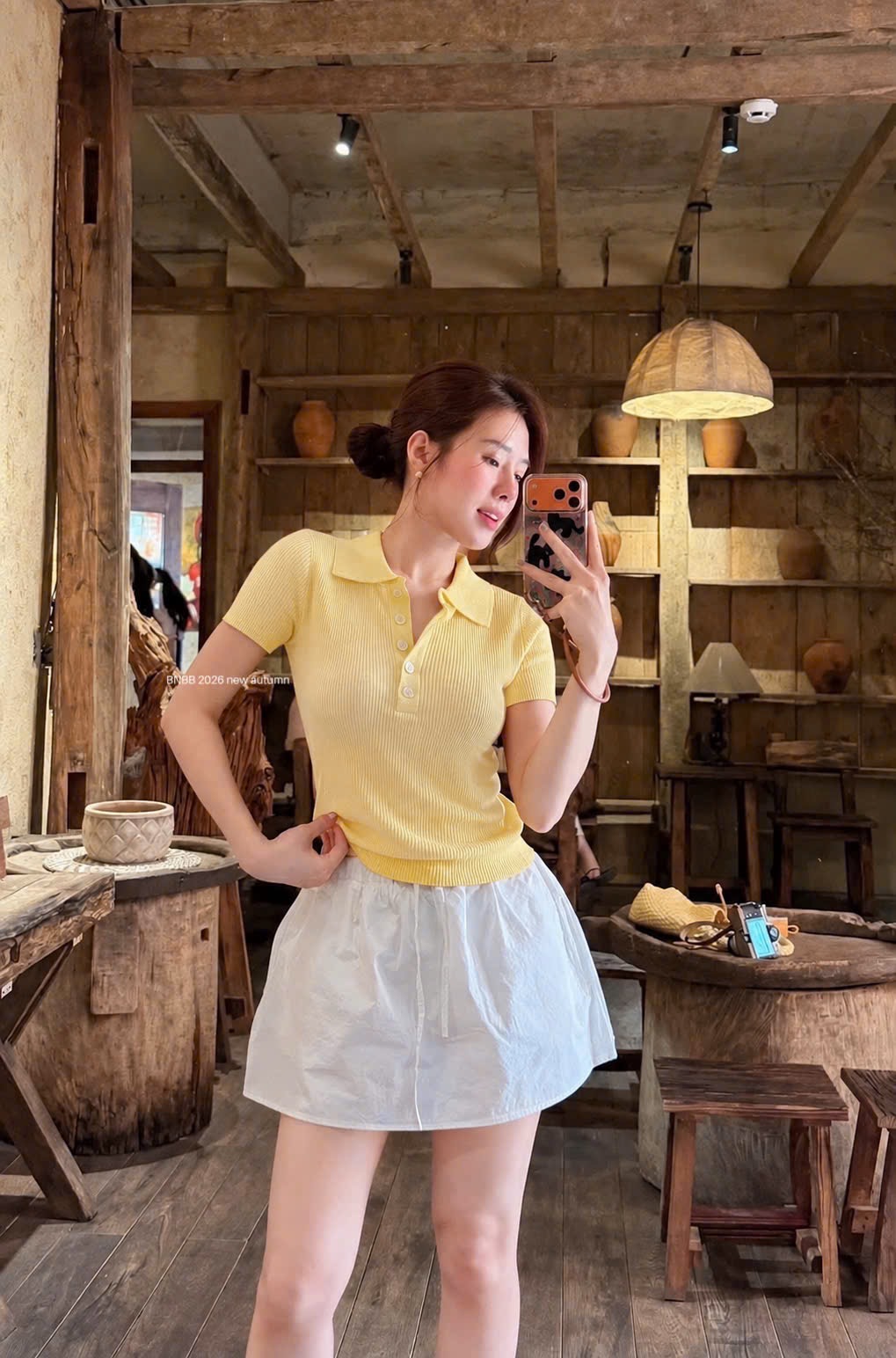 Gom - ÁO LEN POLO MỎNG BNBB MÀU VÀNG CỘC