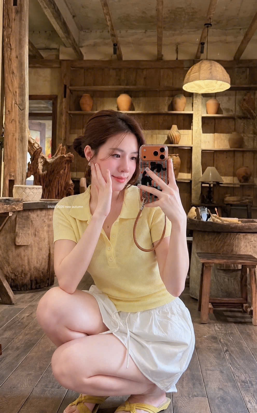 Gom - ÁO LEN POLO MỎNG BNBB MÀU VÀNG CỘC