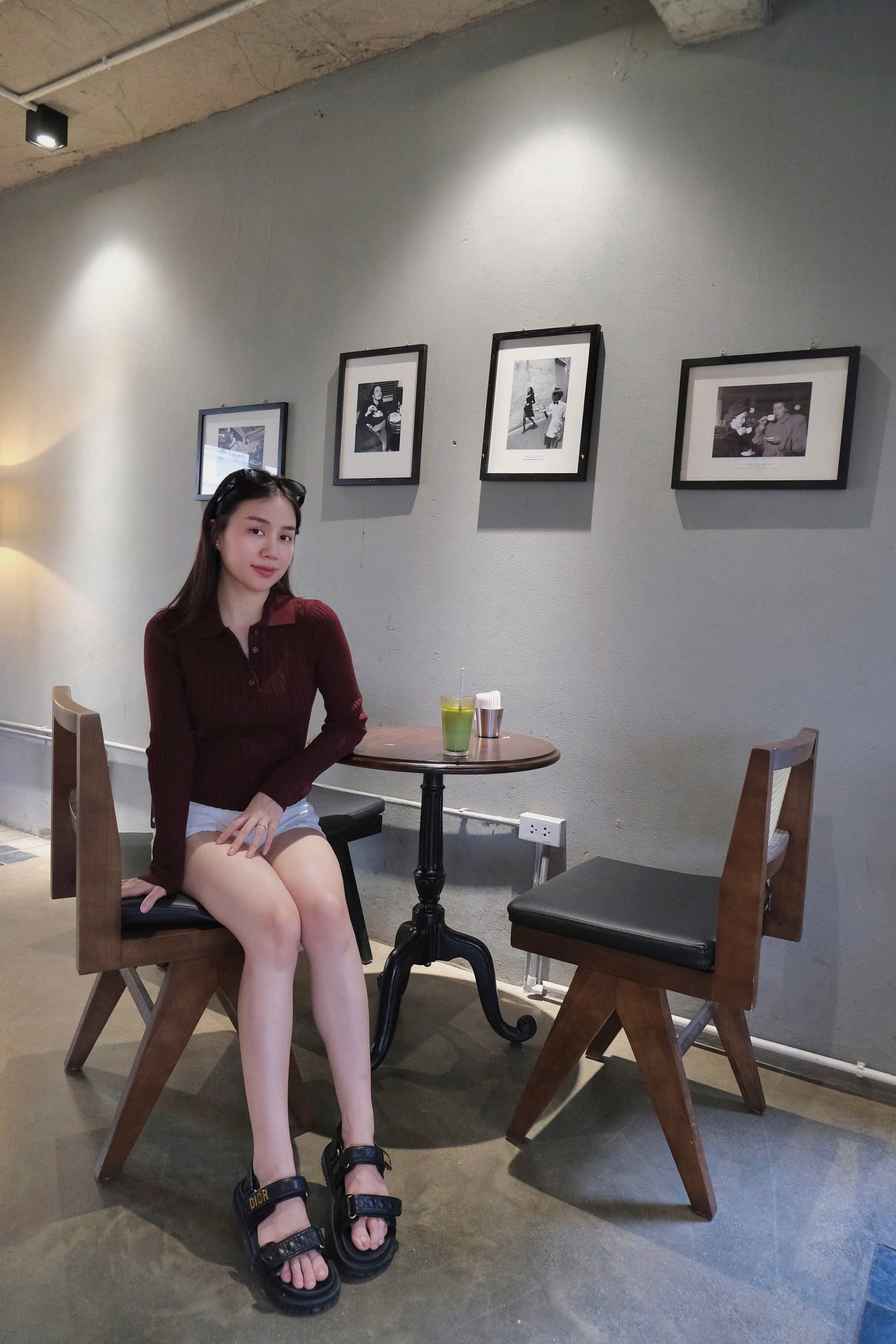ÁO LEN THỪNG CÚC NGỰC DÀI TAY JDMS ĐỎ MẬN