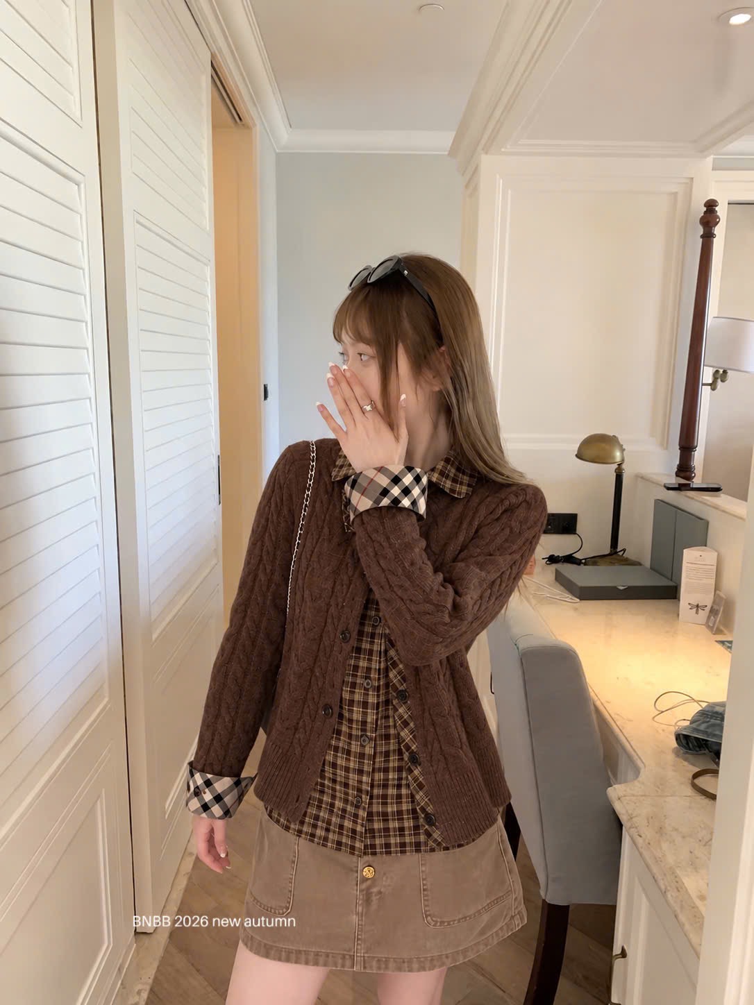 ÁO LEN THỪNG NÂU PHỐI KẺ BBR BNBB
