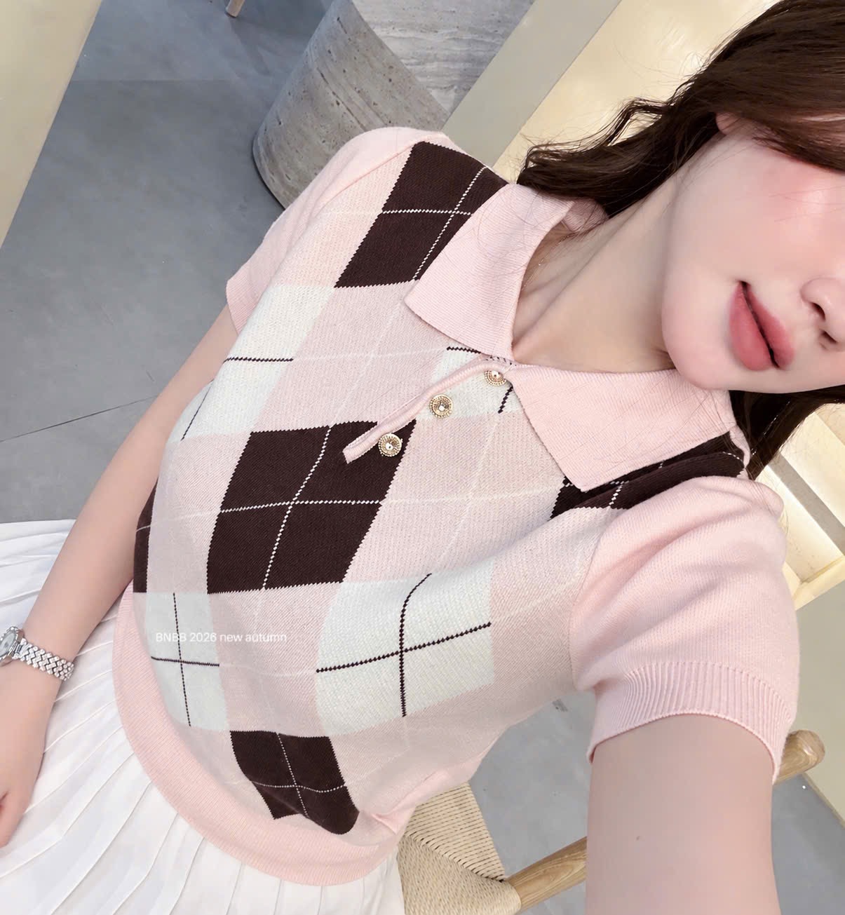Gom - ÁO LEN TRÁM HỒNG BNBB CỘC TAY
