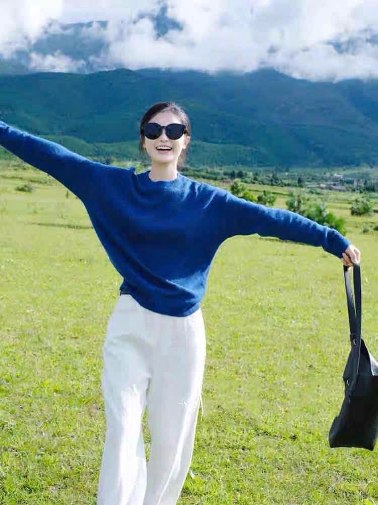 ÁO LEN XANH COBAN CỔ TRÒN DT JDMS