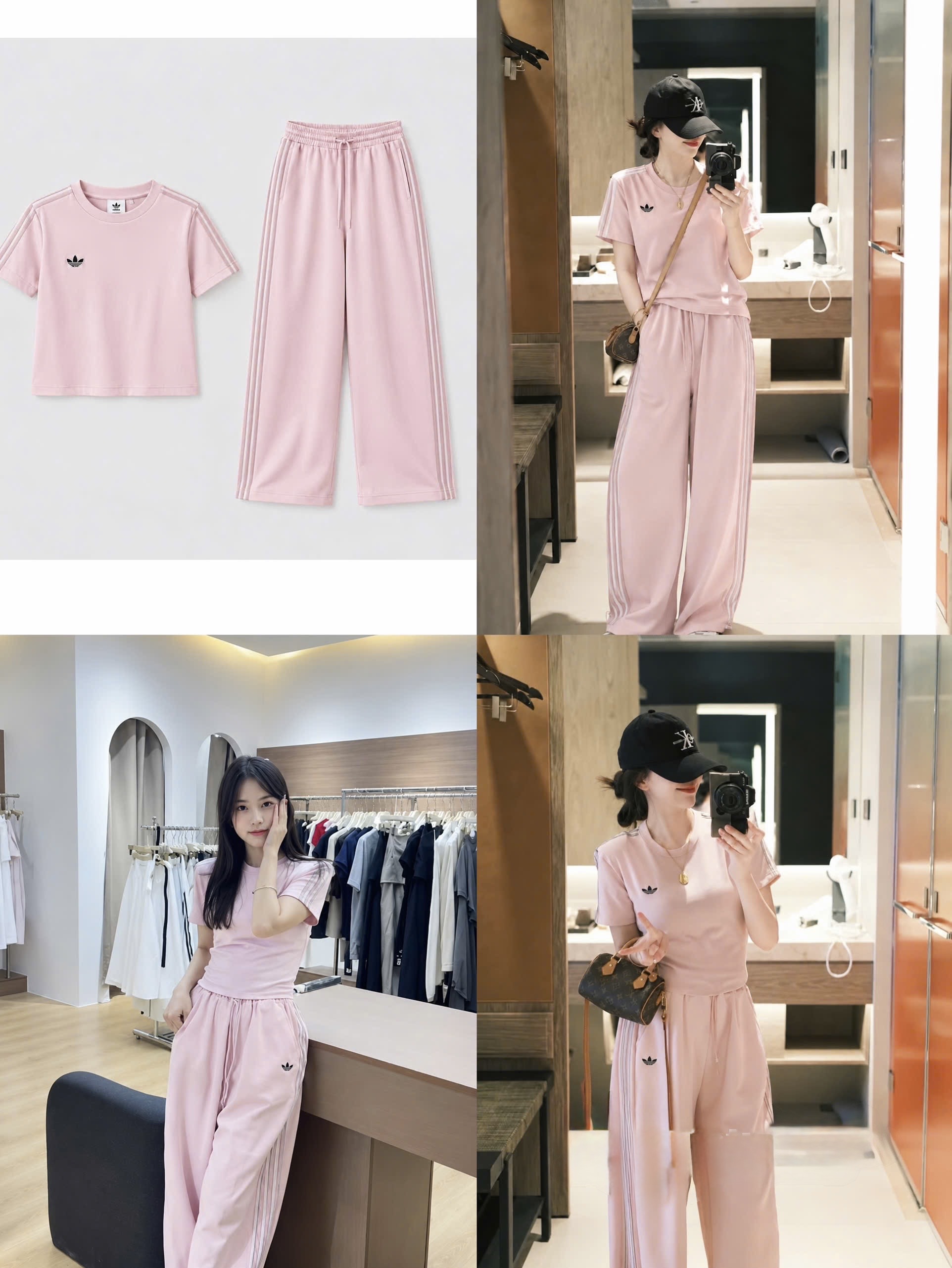 BỘ DAS CỘC HỒNG QUẦN SUÔNG PHỐI SỌC