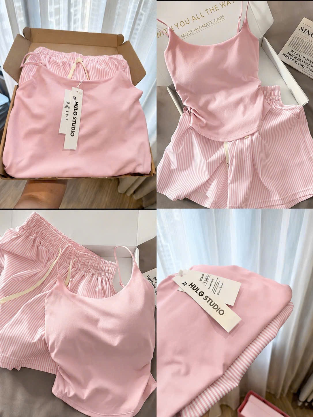 BỘ ĐÙI HỒNG 2S QUẦN KẺ
