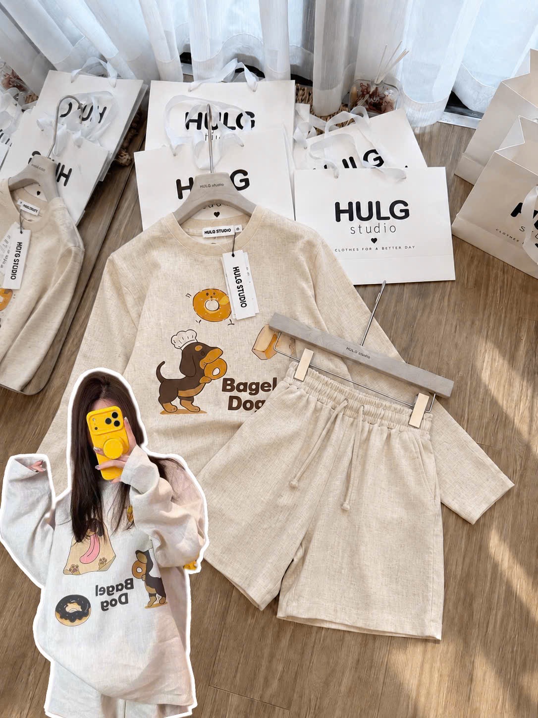 Gom - BỘ NỈ BE DT HÌNH CÚN QUẦN ĐÙI