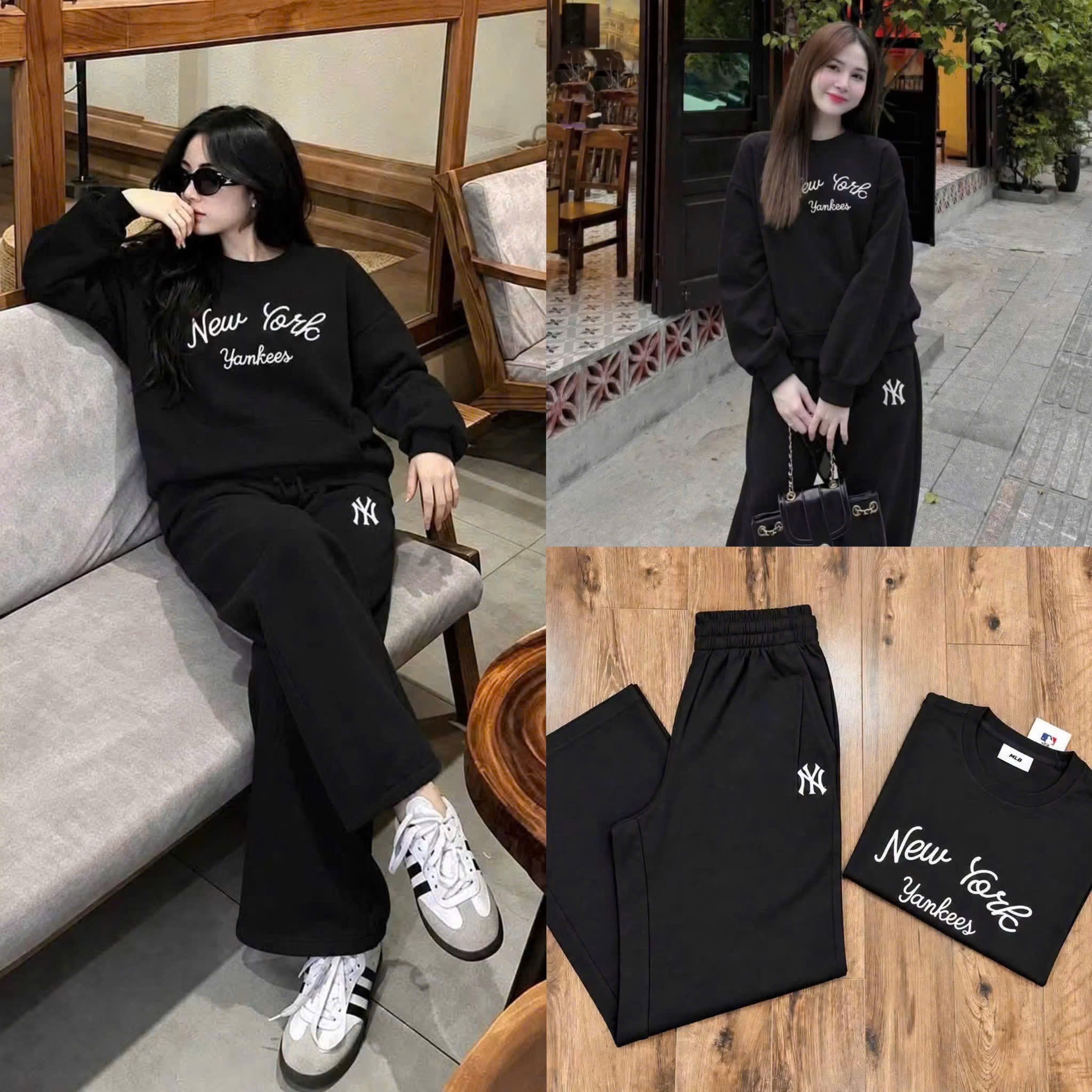 BỘ NỈ ĐEN NY YANKES