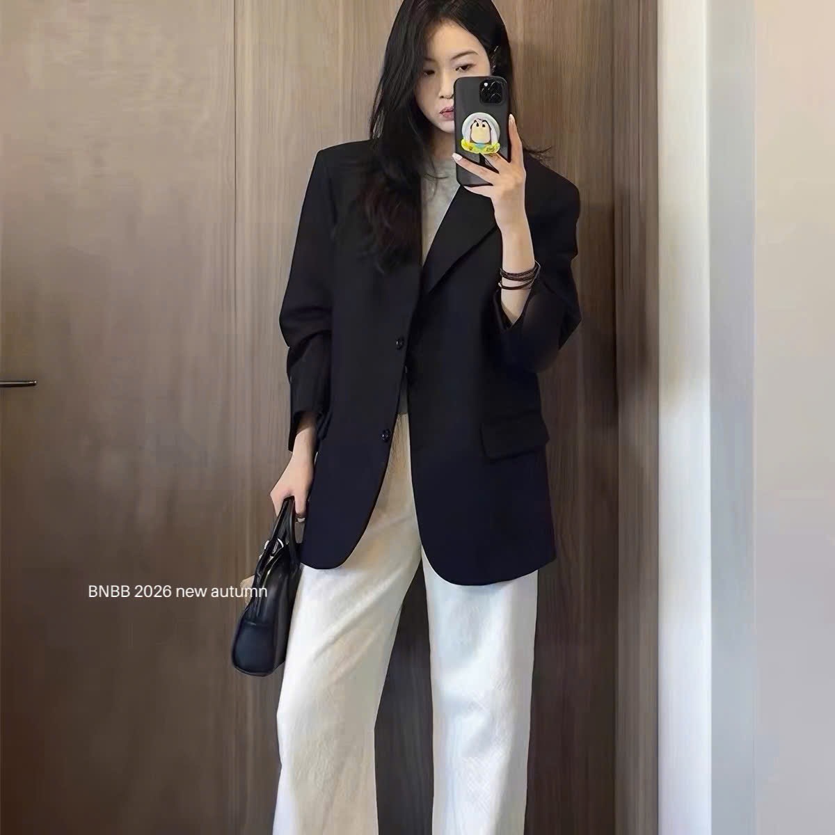 Gom - Đen - ÁO BLAZER BNBB DT MÀU ĐEN