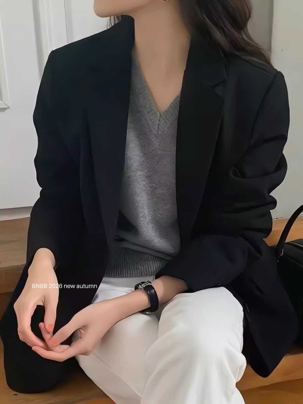 Gom - Đen - ÁO BLAZER BNBB DT MÀU ĐEN