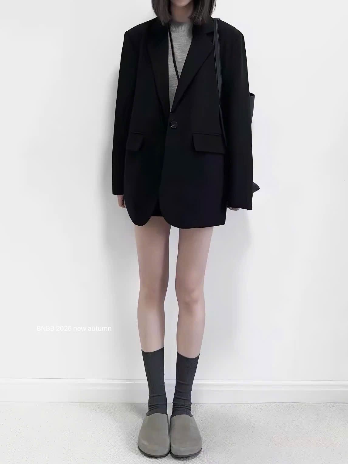 Gom - Đen - ÁO BLAZER BNBB DT MÀU ĐEN
