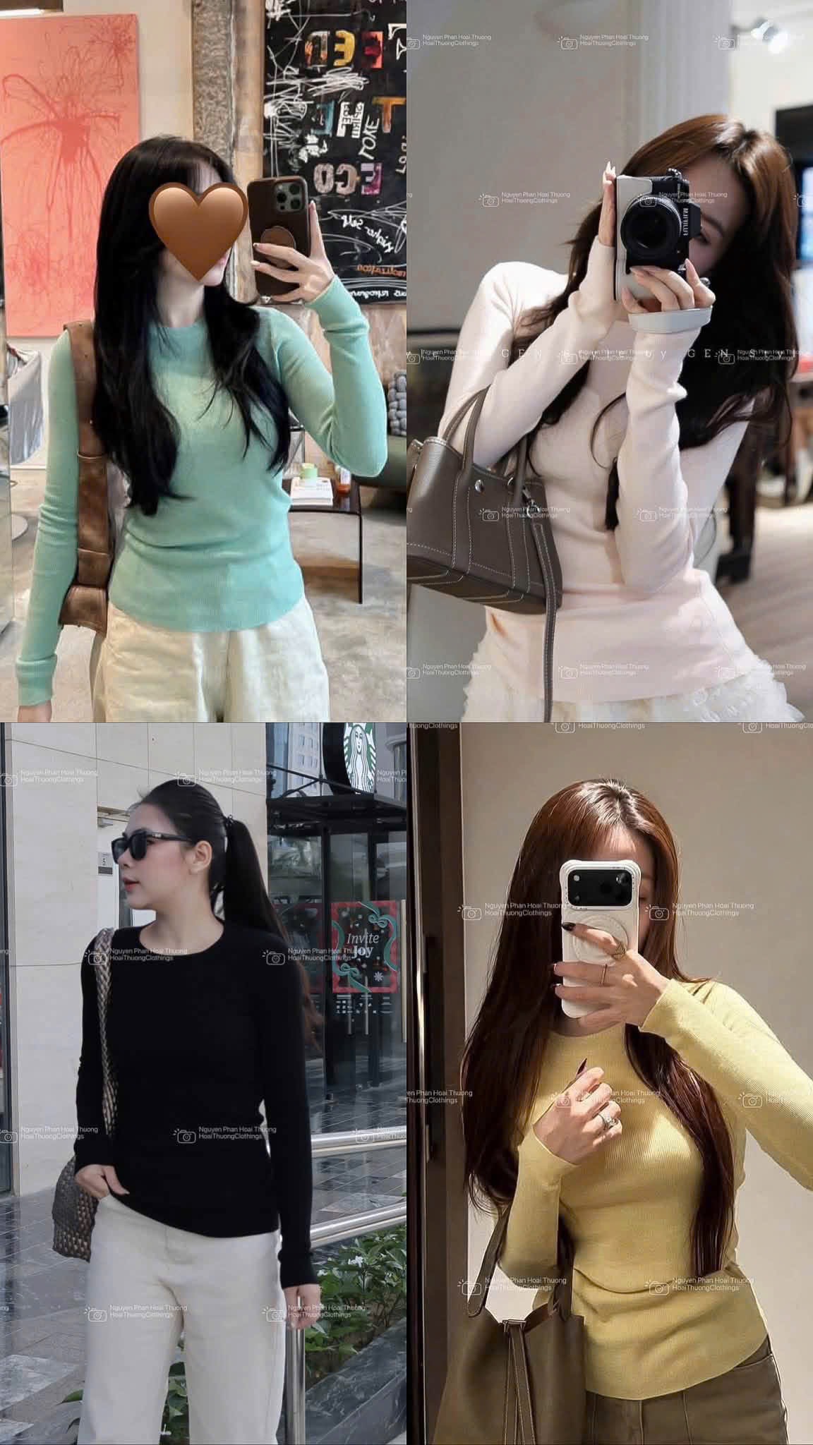 M62624 - ÁO LEN TRƠN DÁNG ÔM QC DT NHIỀU MÀU