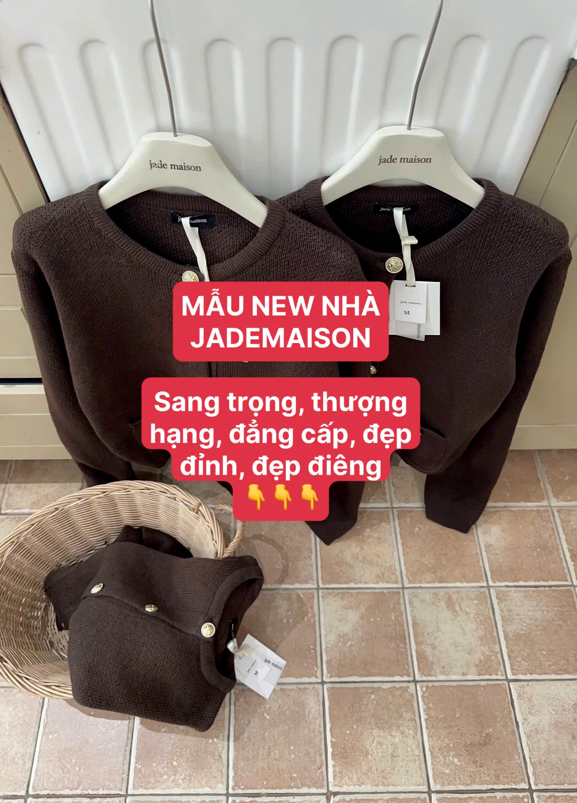 NÂU - ÁO LEN CDG KHUY ĐỒNG DT JDMS