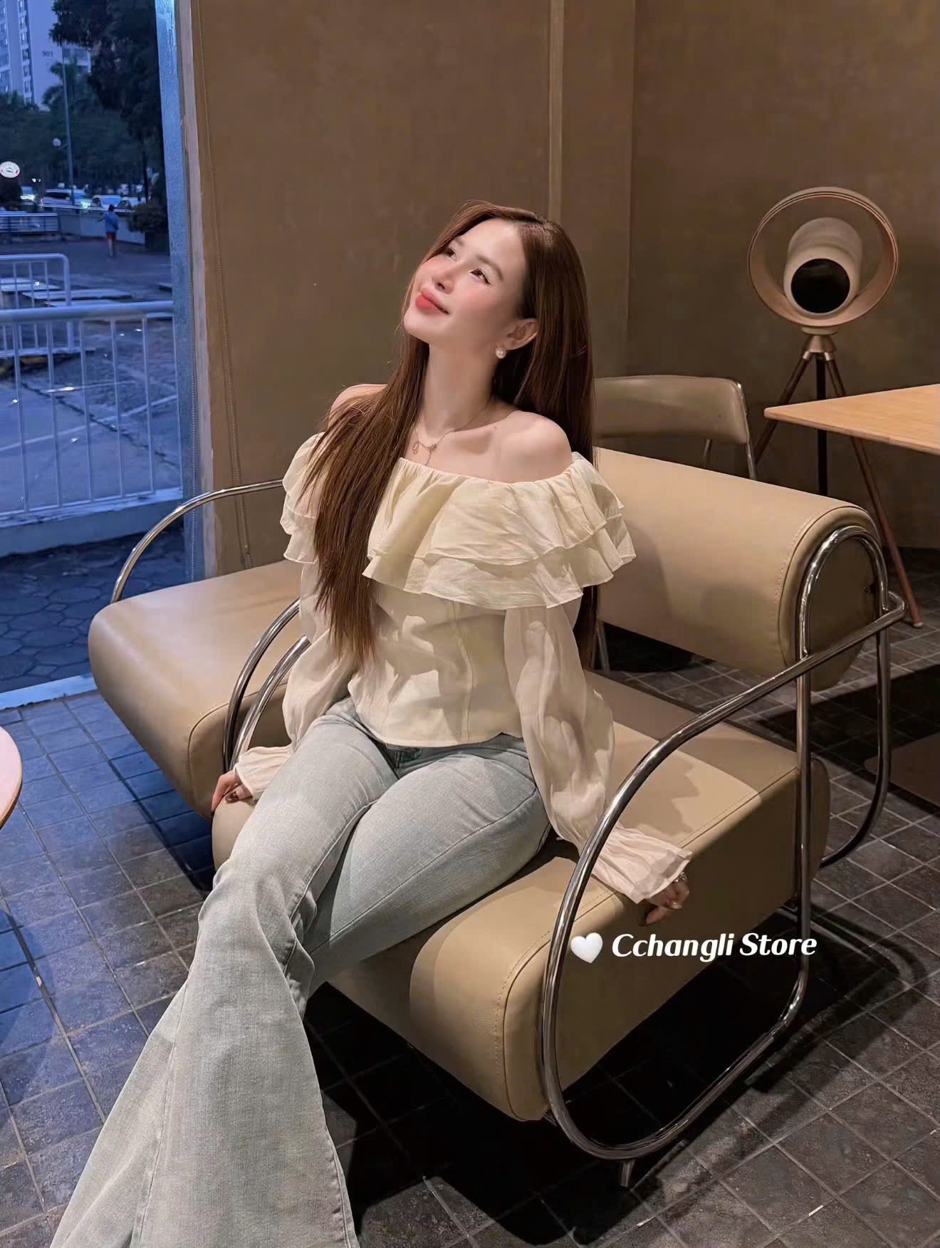 QUẦN JEAN LOE TRƠN MÀU XANH NHẠT M2908