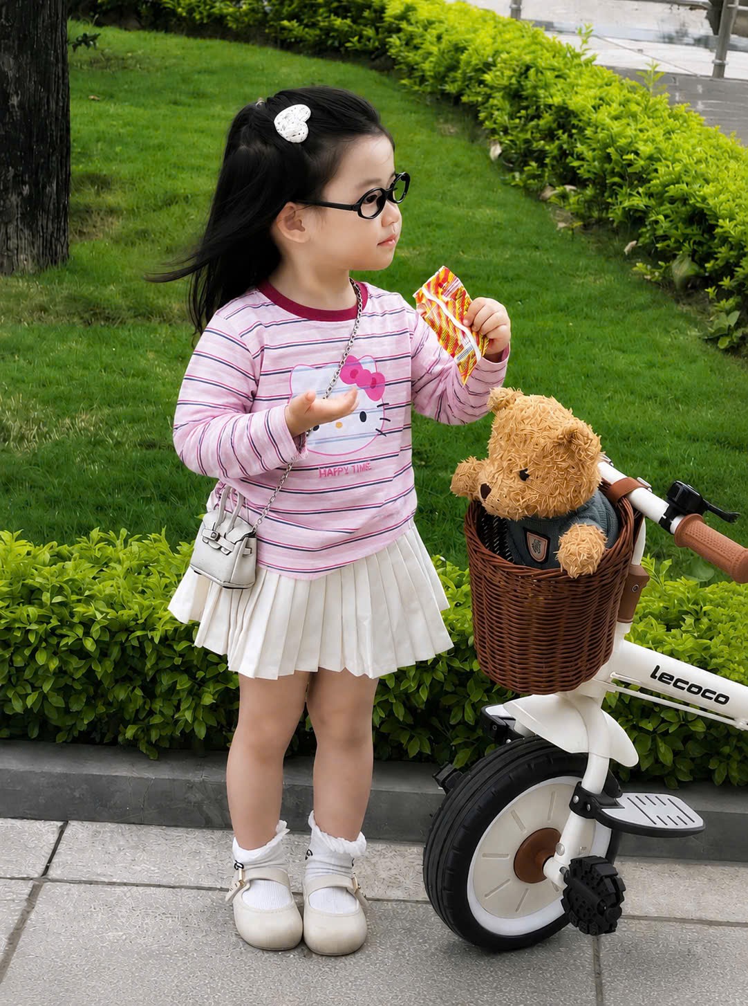 SET 3 ÁO KẺ DT HÌNH MÈO GẤU HỒNG VÀNG