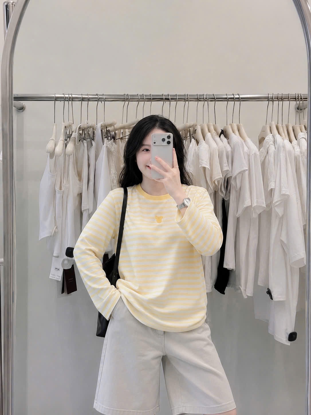 SET 3 ÁO PULL GIẤY KẺ DT THÊU MICKY XANH VÀNG HỒNG