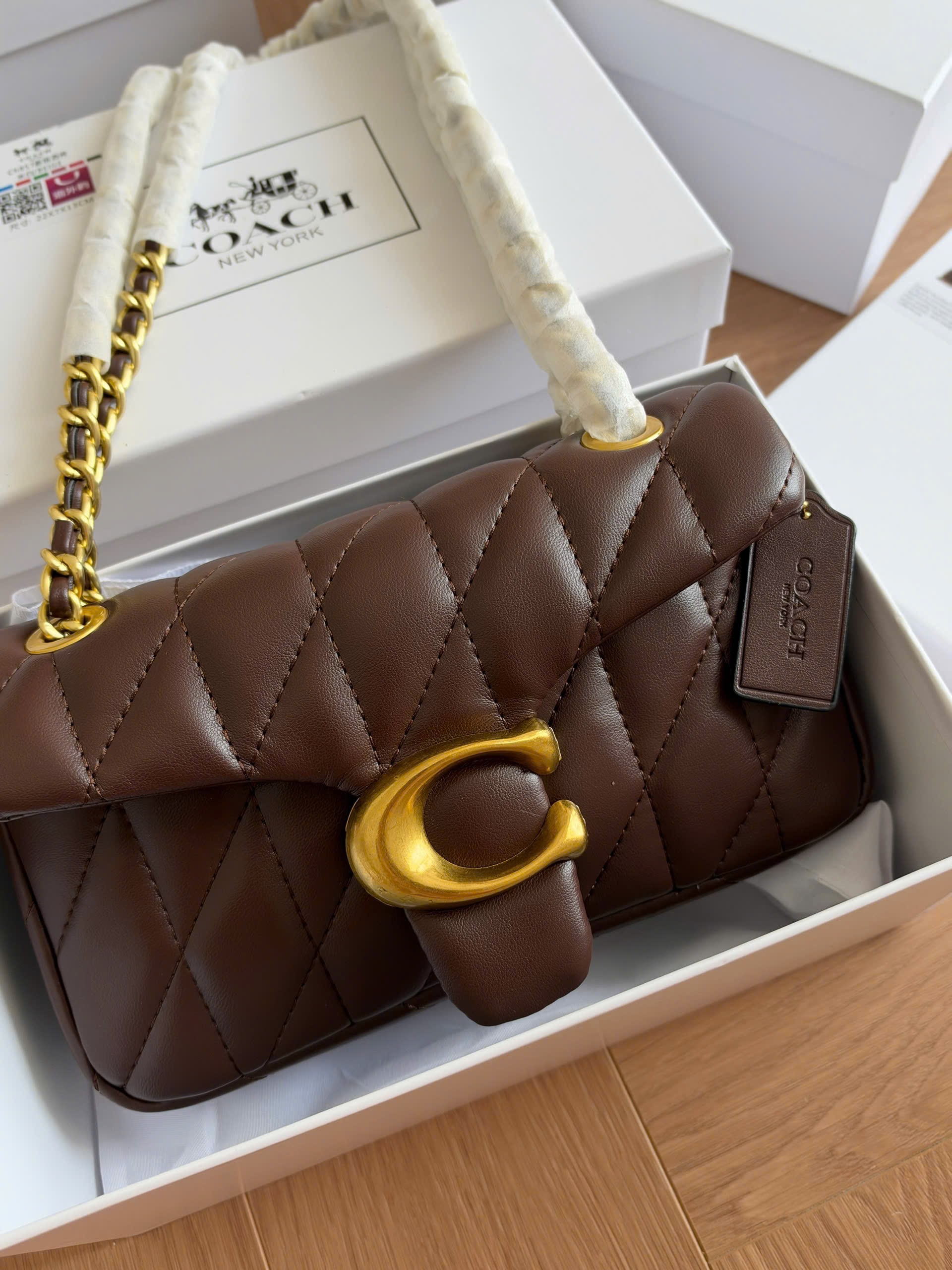 Gom - TÚI XÁCH COACH BABY NÂU FULL BOX