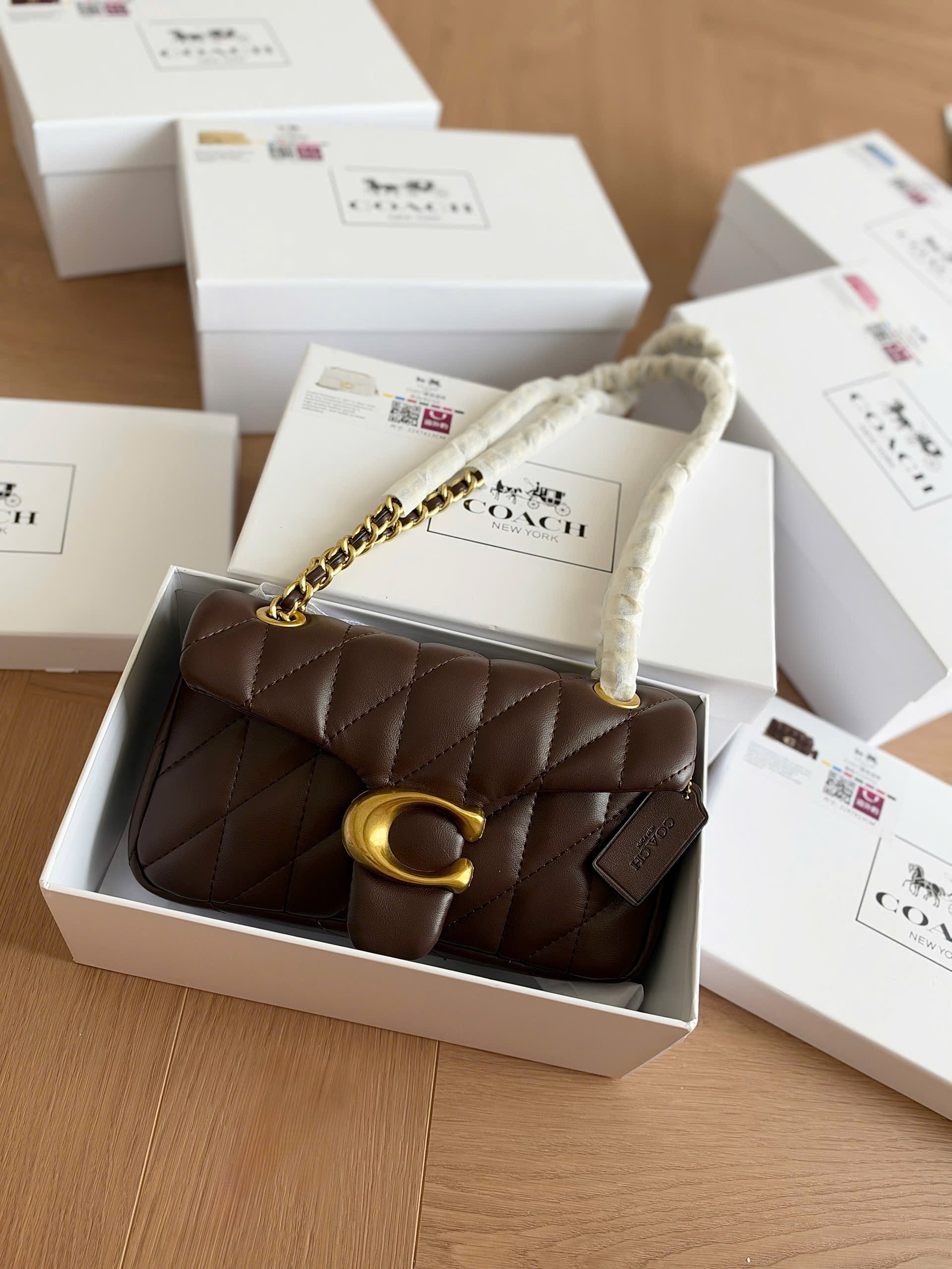 Gom - TÚI XÁCH COACH BABY NÂU FULL BOX