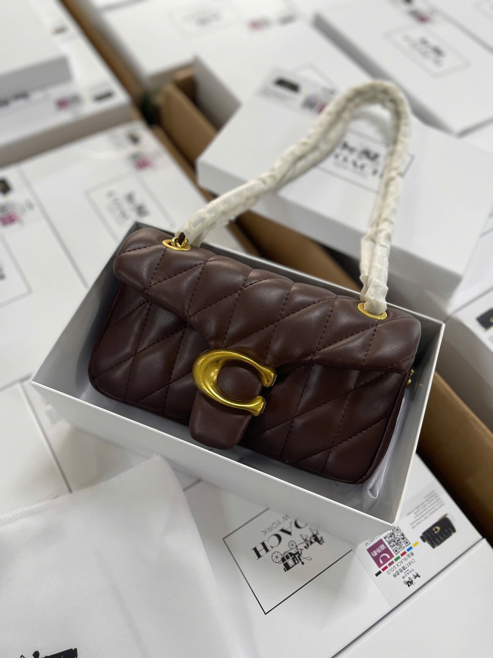 Gom - TÚI XÁCH COACH BABY NÂU FULL BOX