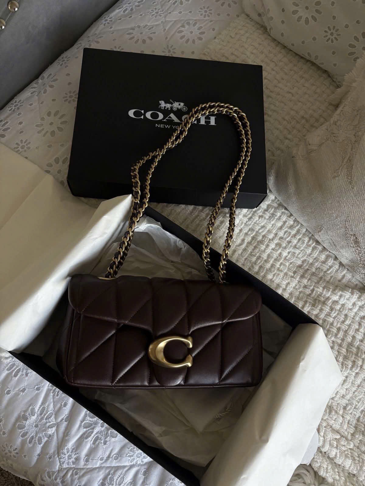 Gom - TÚI XÁCH COACH BABY NÂU FULL BOX
