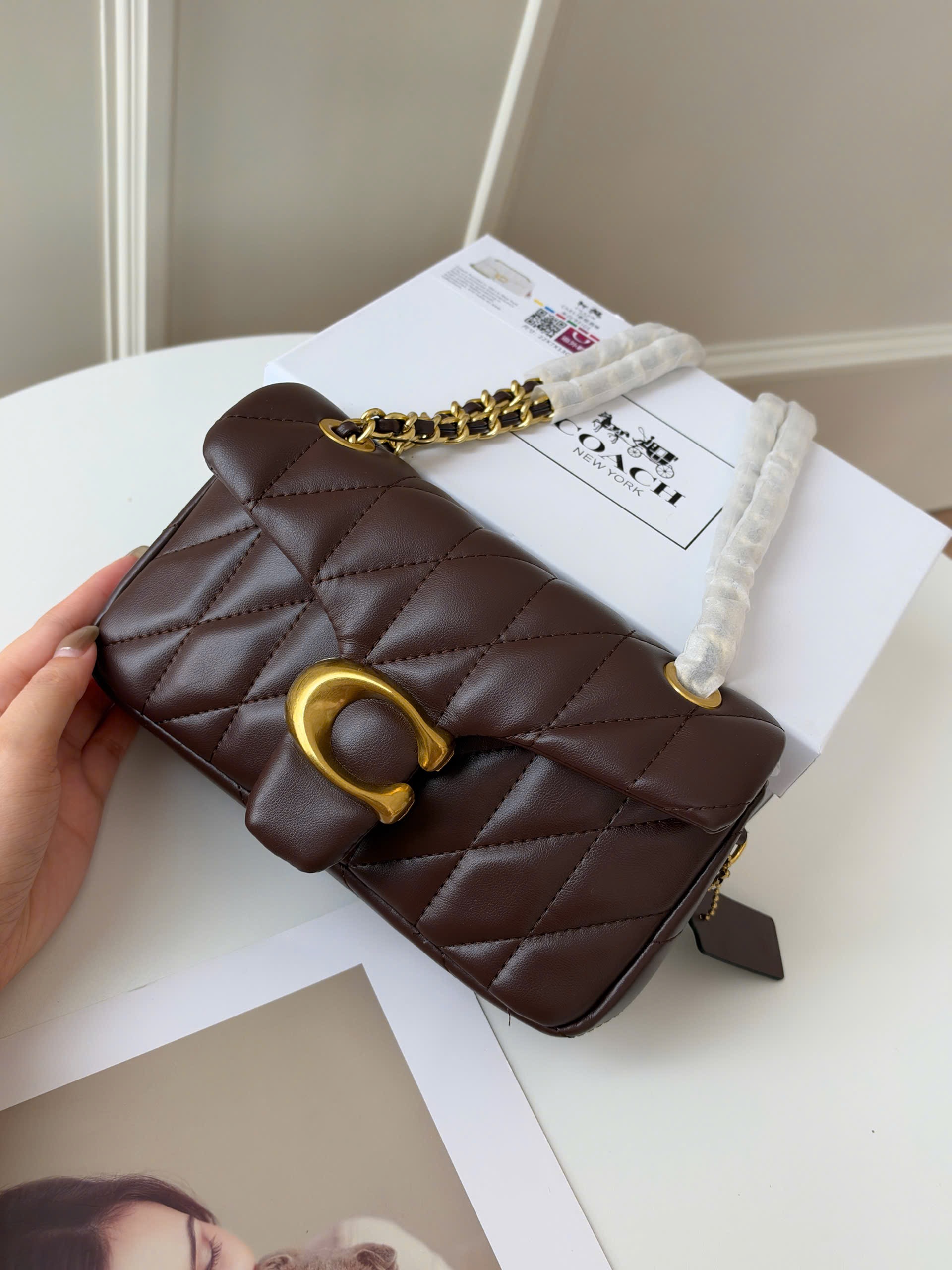 Gom - TÚI XÁCH COACH BABY NÂU FULL BOX
