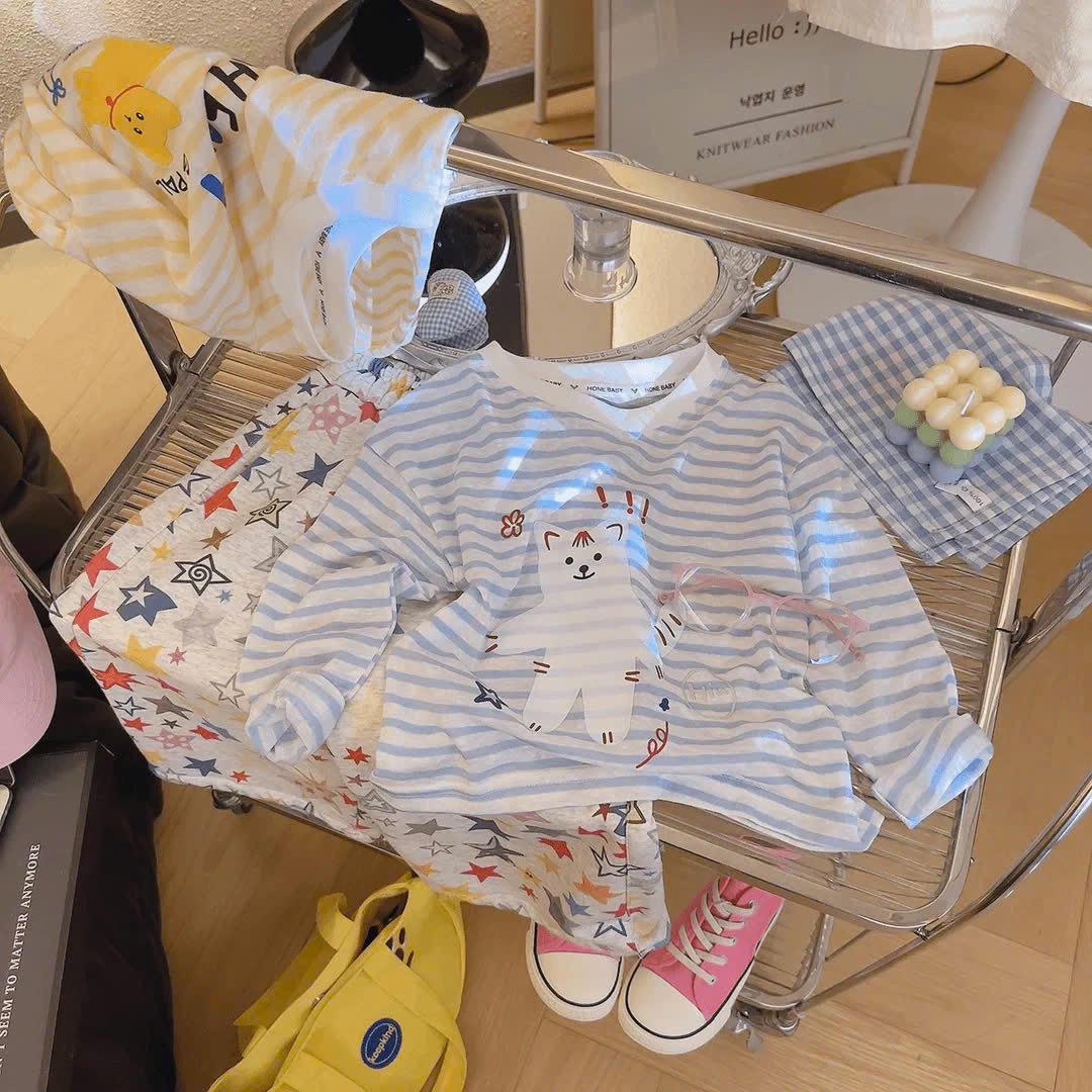 HD SET 3 ÁO PULL GIẤY KẺ DT XANH VÀNG HỒNG