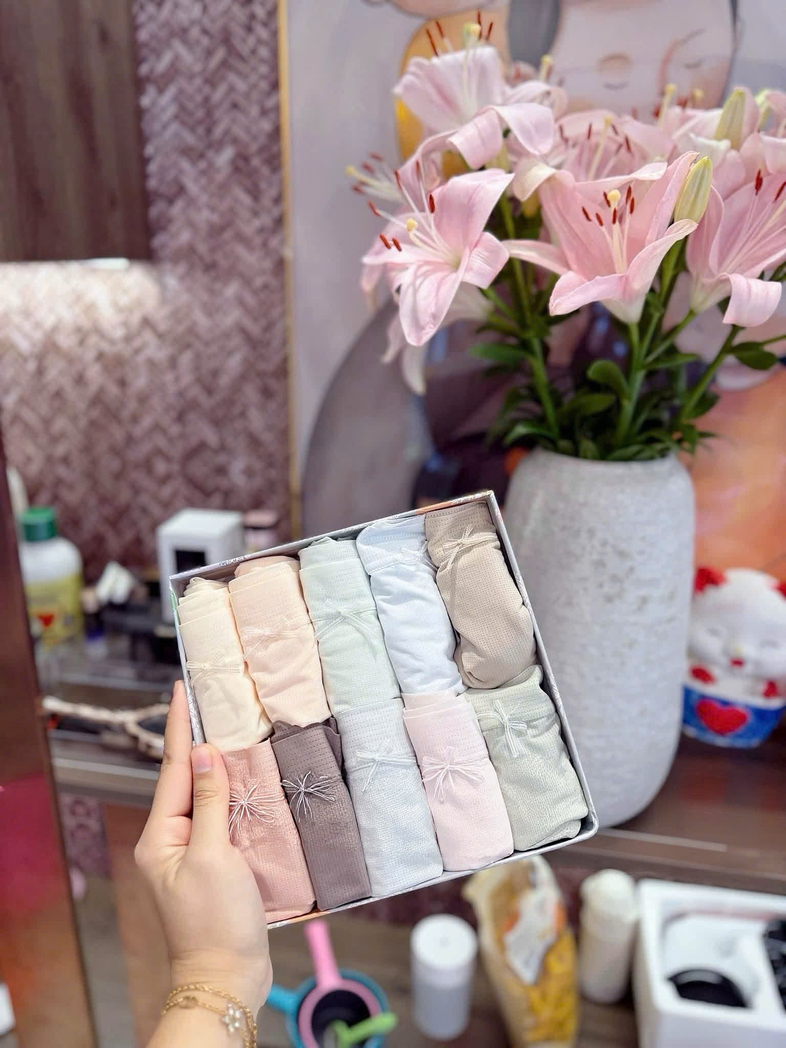 HỘP 10 QUẦN LÓT COTTON THÔNG HƠI CAO CẤP M1653